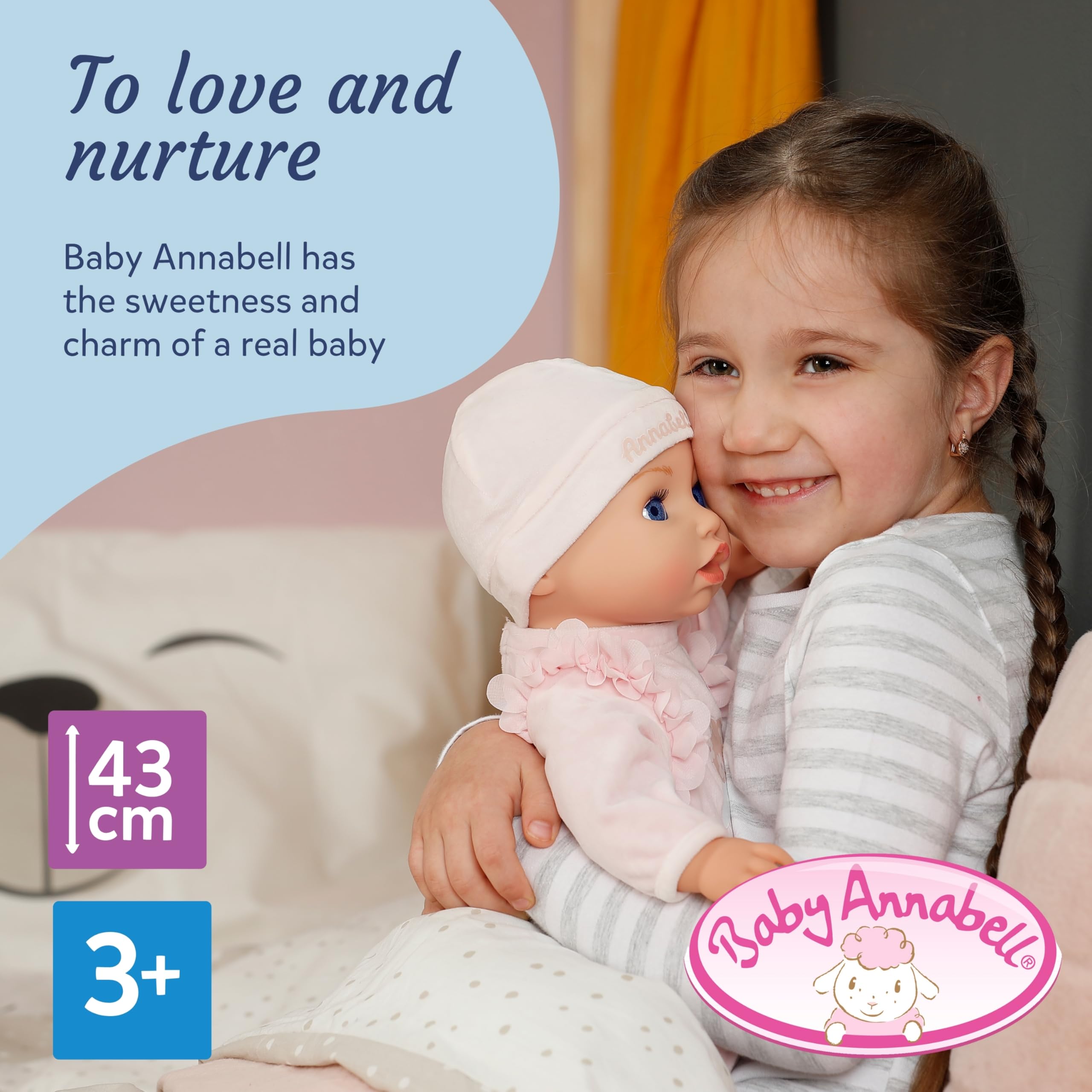 Baby Annabell Active Annabell 43cm - Interactive Soft-Bodied Baby Doll with Realistic Sounds & Movements 8