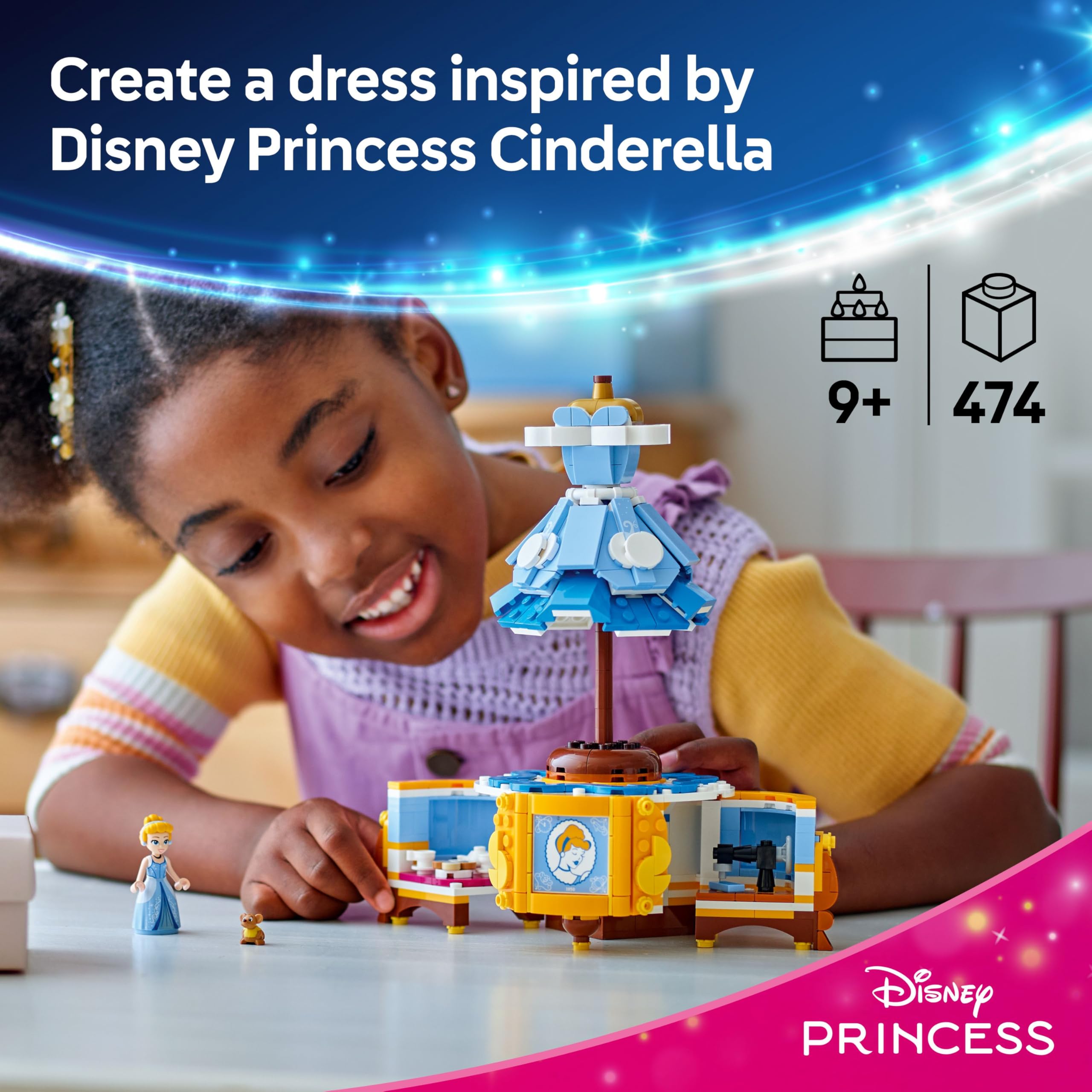 LEGO Disney Princess Cinderella's Dress 43266 Building Set | Ages 9+ | Multicolor 2