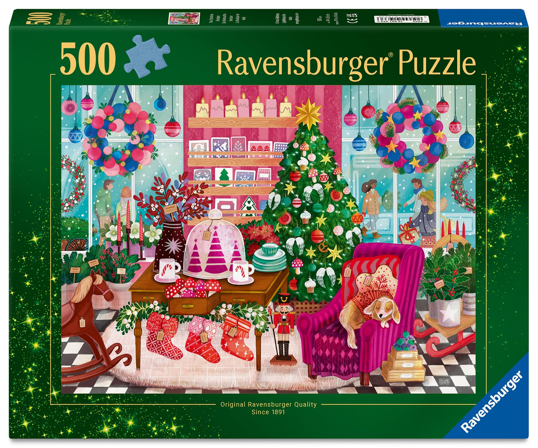 Ravensburger Christmas Shop Jigsaw Puzzle - 500 Pieces | Festive Scene | 49x36cm 2