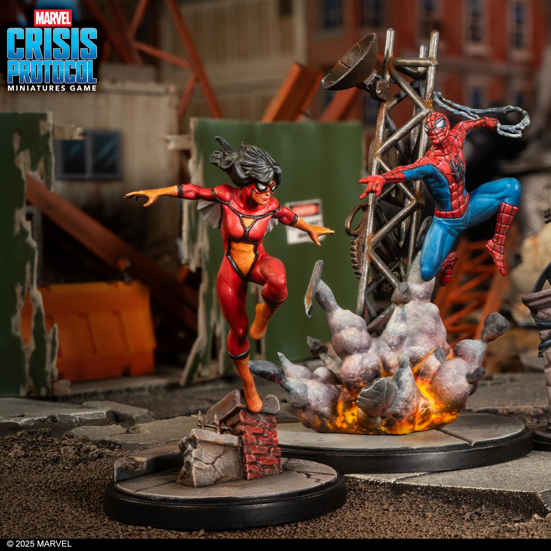 Asmodee Marvel: Crisis Protocol - Web-Swinging Heroes Affiliation Pack | 4 Miniatures | Ages 14+ 4
