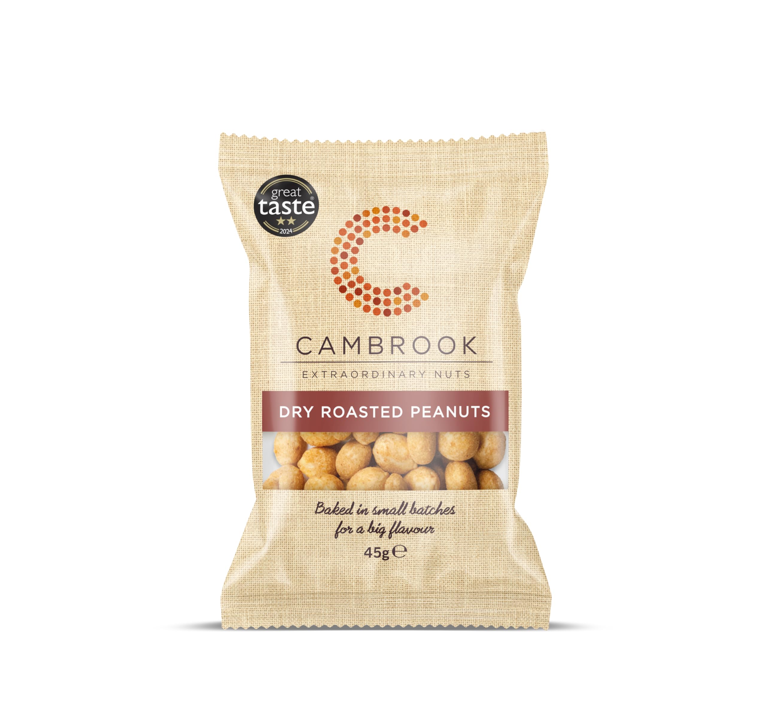 Cambrook Dry Roasted Peanuts - Herb & Spice Seasoned | 45g Bag | Vegan & Gluten Free