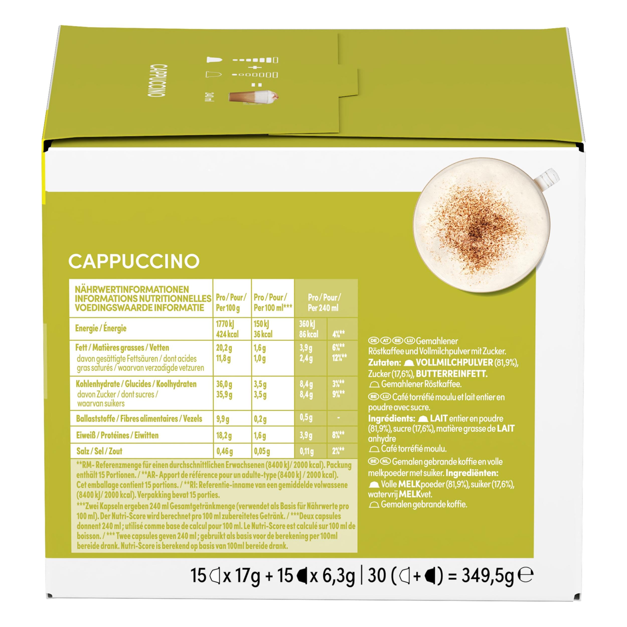 Nescafé Dolce Gusto Cappuccino Coffee Pods - 45 Servings (3 Boxes of 15) 3