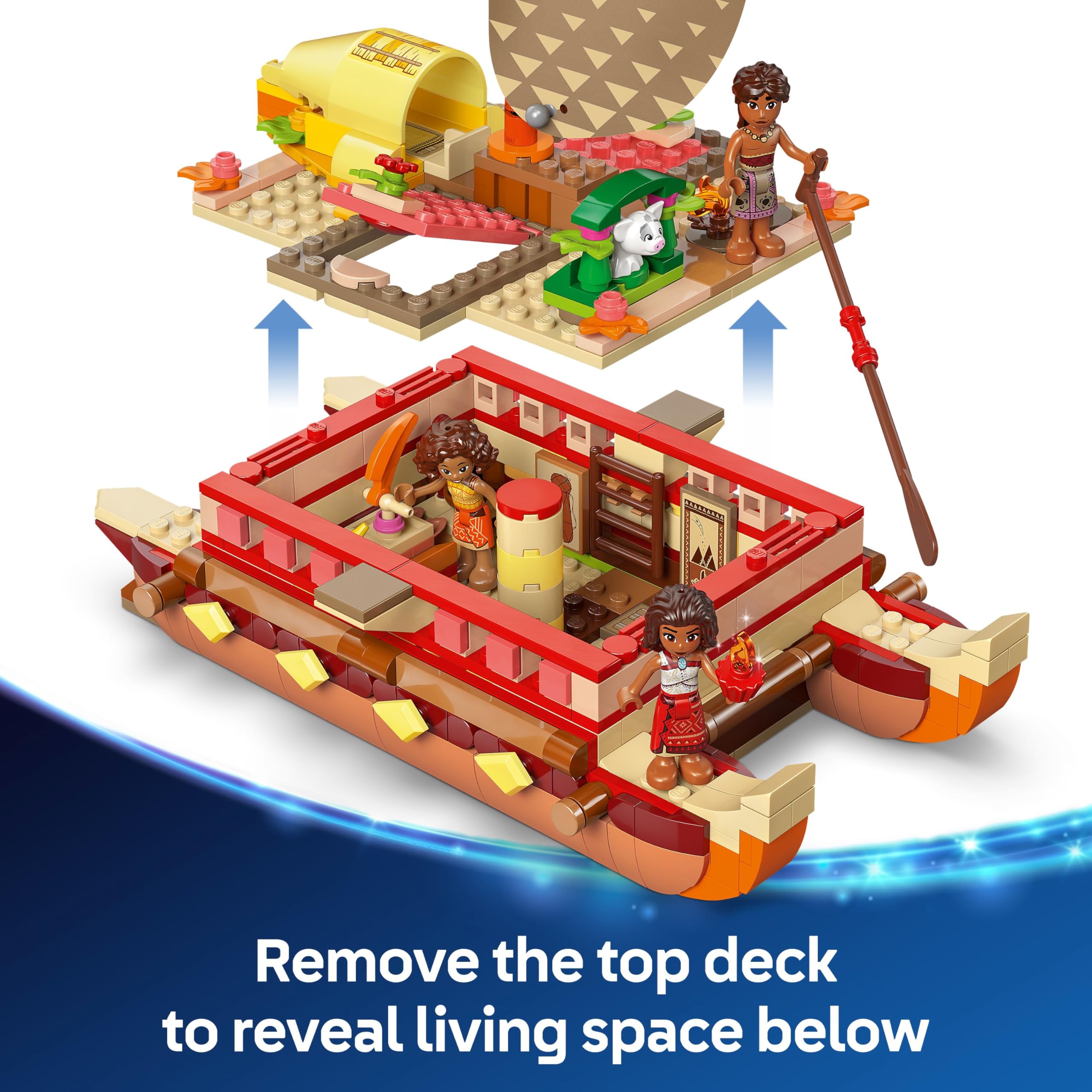 LEGO Disney Moana 2 Moana's Adventure Canoe 43270 Building Set for Ages 6+ 5