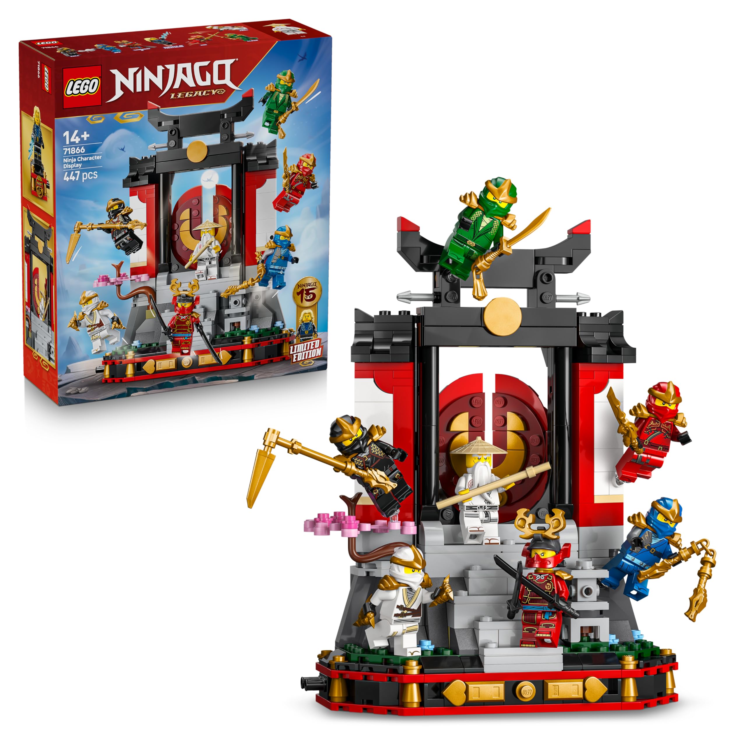 LEGO NINJAGO Ninja Character Display 15th Anniversary Set 71866 | Ages 14+