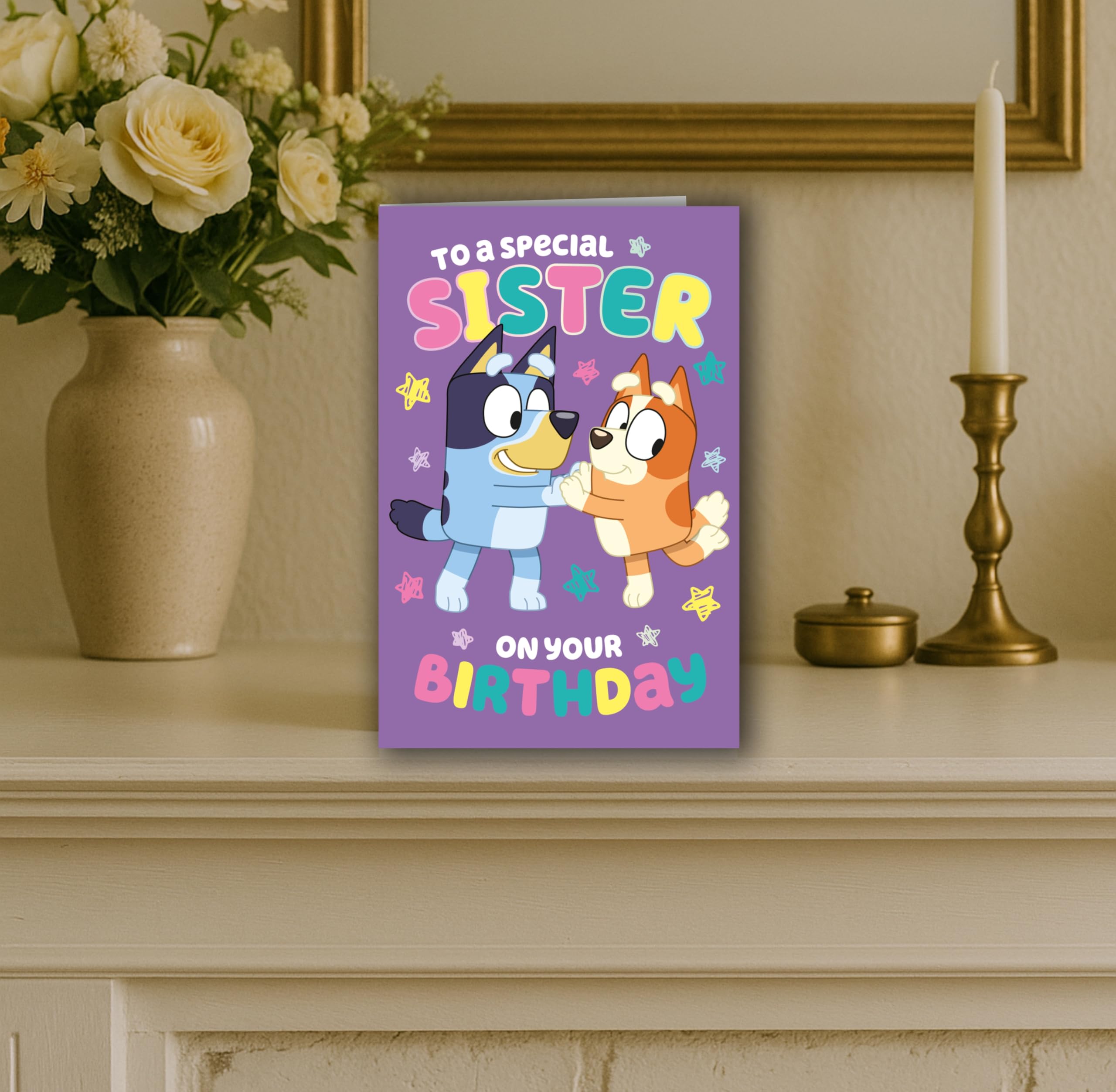 Danilo Promotions LTD Bluey Birthday Card for Sister | Standard Size | BL078 4