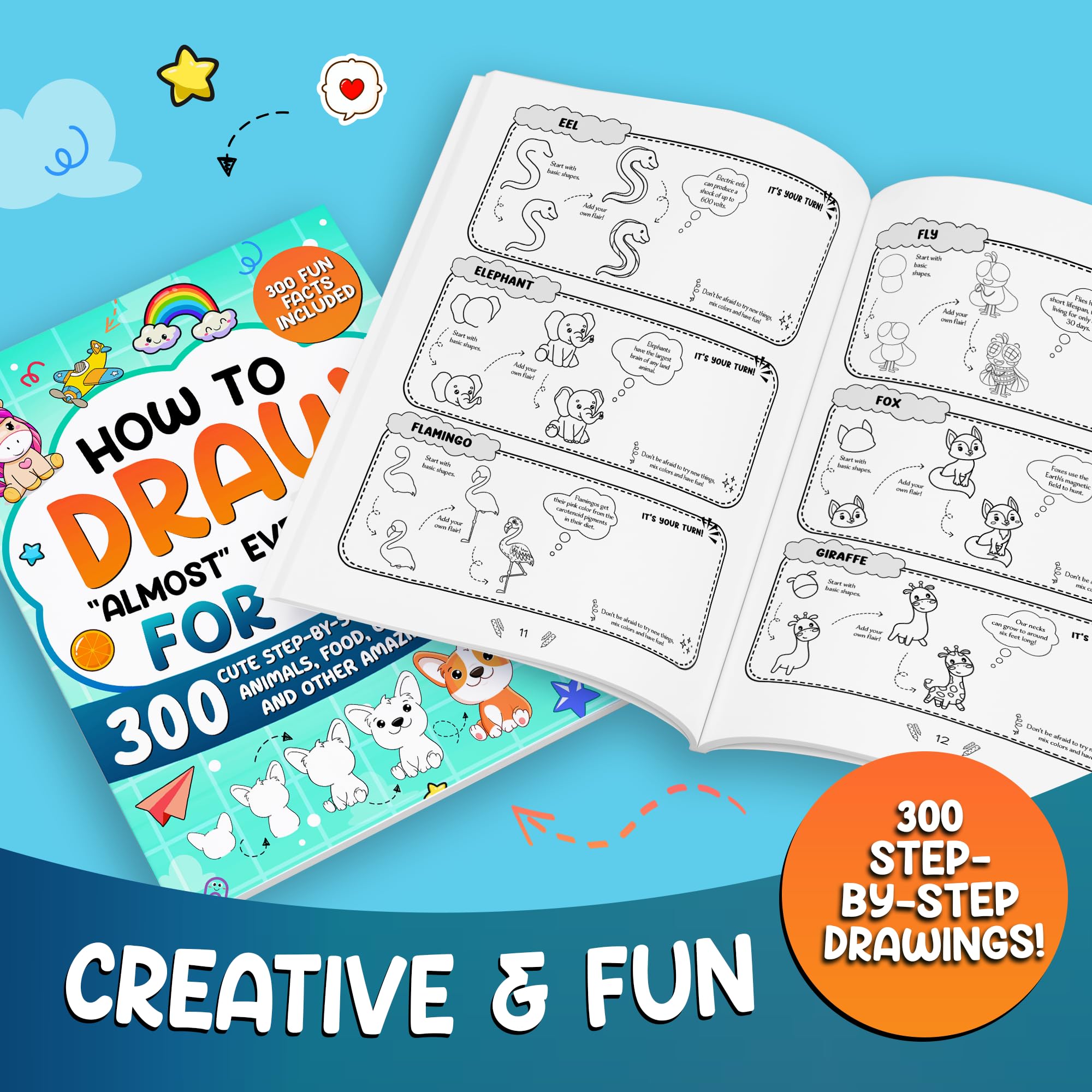 Special Art How to Draw 'Almost' Everything for Kids | 300 Step-By-Step Drawings | Paperback