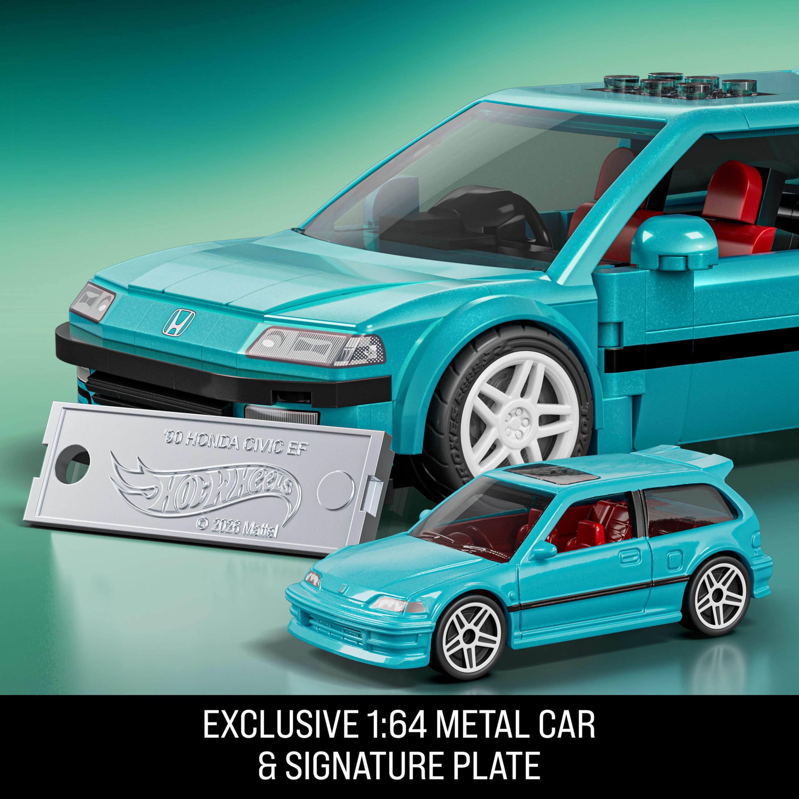 Mattel Brick Shop Hot Wheels Speed Series Building Set - Custom ’90 Honda Civic EF | 248 Pieces | Age 10+ 5