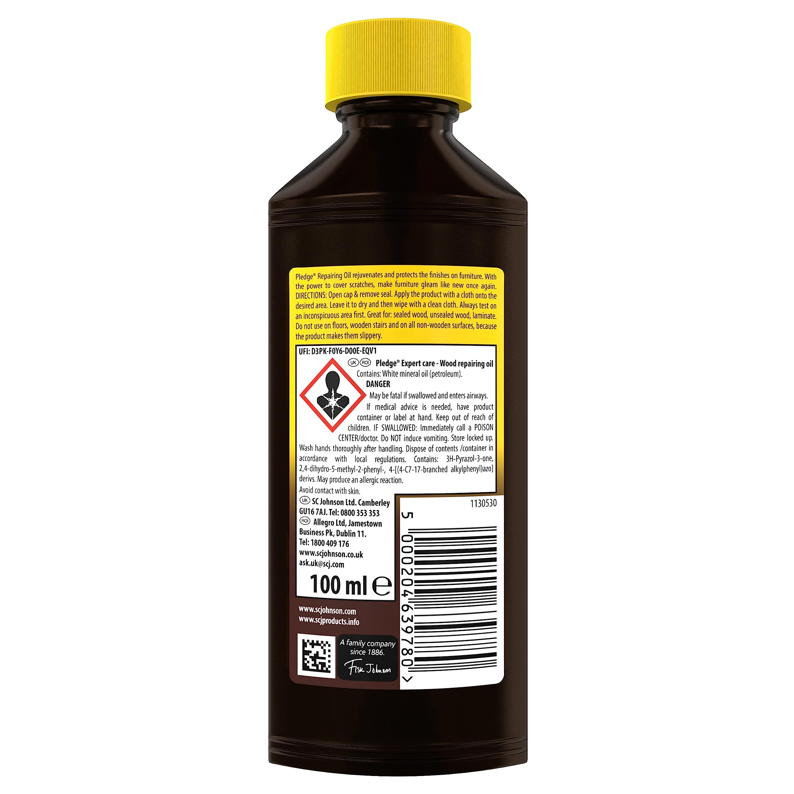 Pledge Repairing Oil - Light Wood Furniture Polish | 100ml (Pack of 6) 5