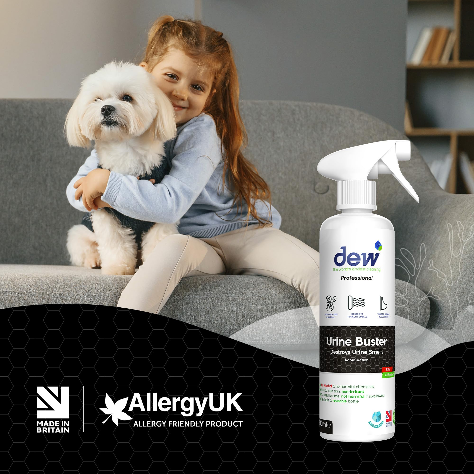 DEW Urine Buster - Fast Acting Deodoriser for Toilets & Floors | 500ml | Biodegradable 7