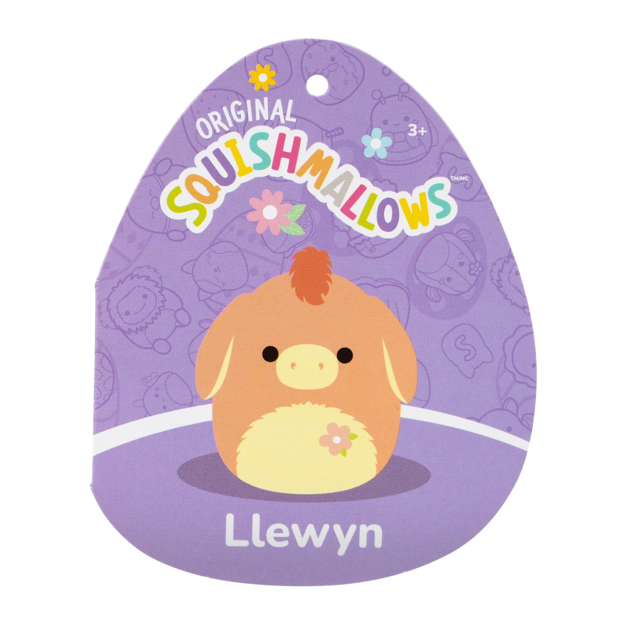 Squishmallows Llewyn the Peach Donkey - 7.5-Inch Soft Plush Toy | Classic Edition | Unisex Children 5