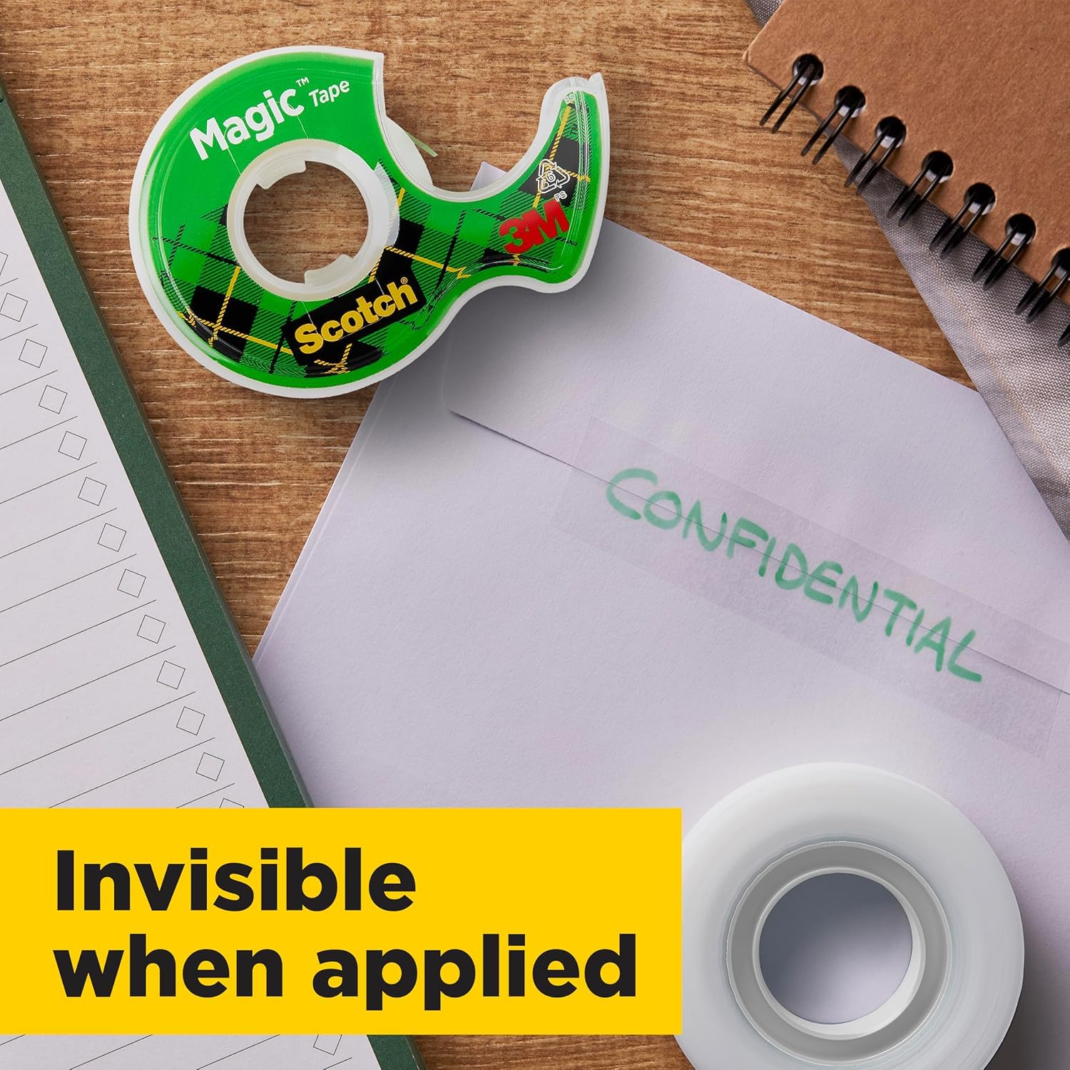 Scotch Magic Tape - Promo Pack with 2 Rolls on Dispenser + 1 FREE Roll | Invisible Matte Finish 6