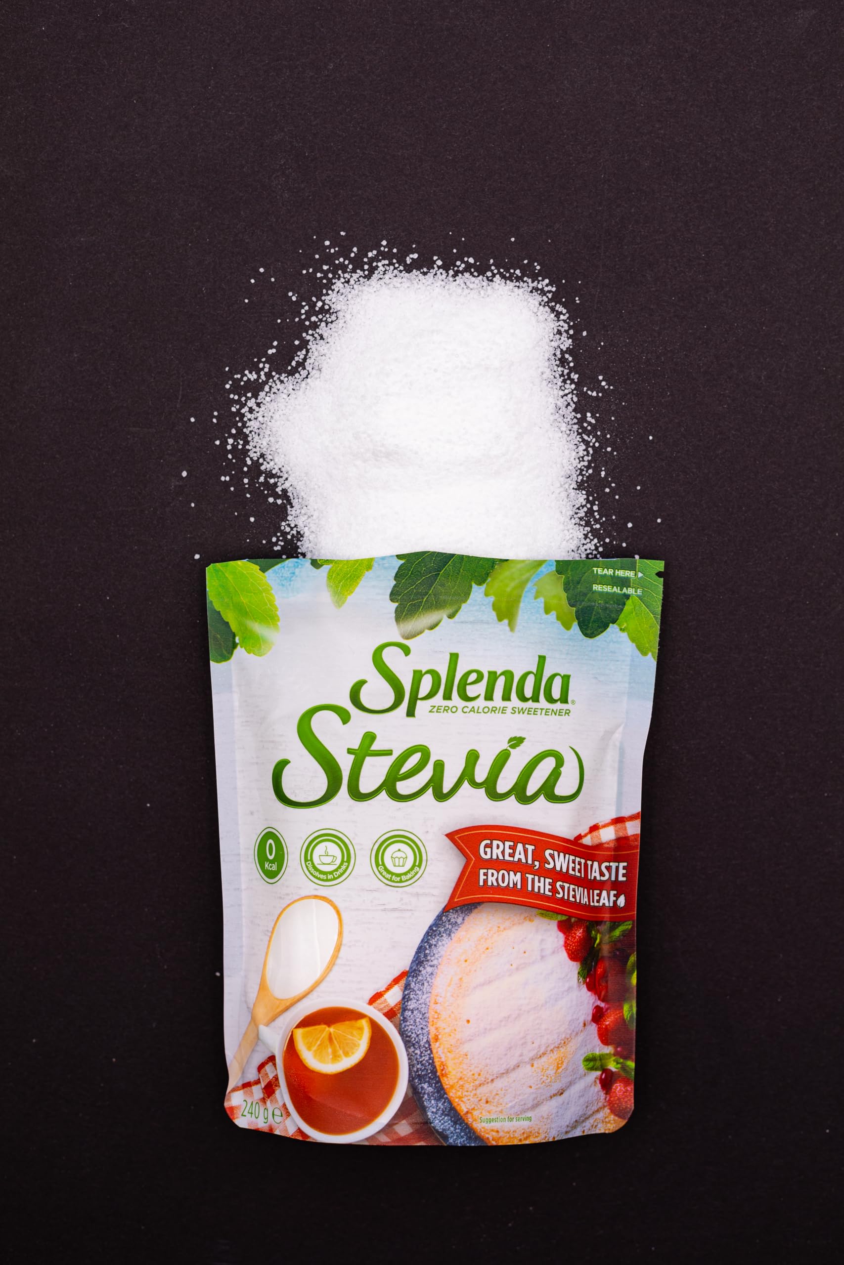 Splenda Stevia No Calorie Sweetener - Zero Calories | 240g Pouch | Baking & Drinks 6