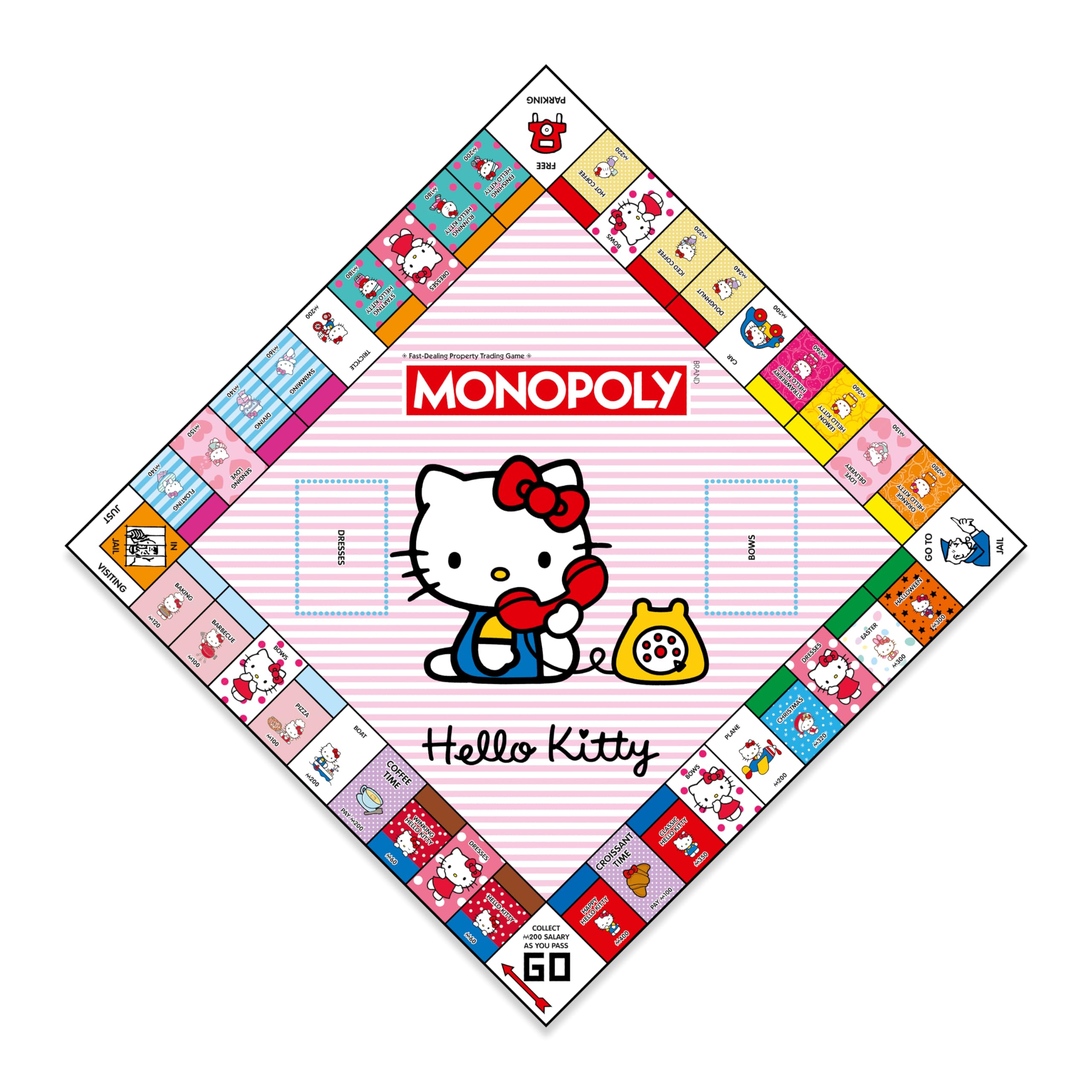 Winning Moves Hello Kitty Monopoly Board Game | 2-6 Players | Ages 8+ | Kawaii Edition 3