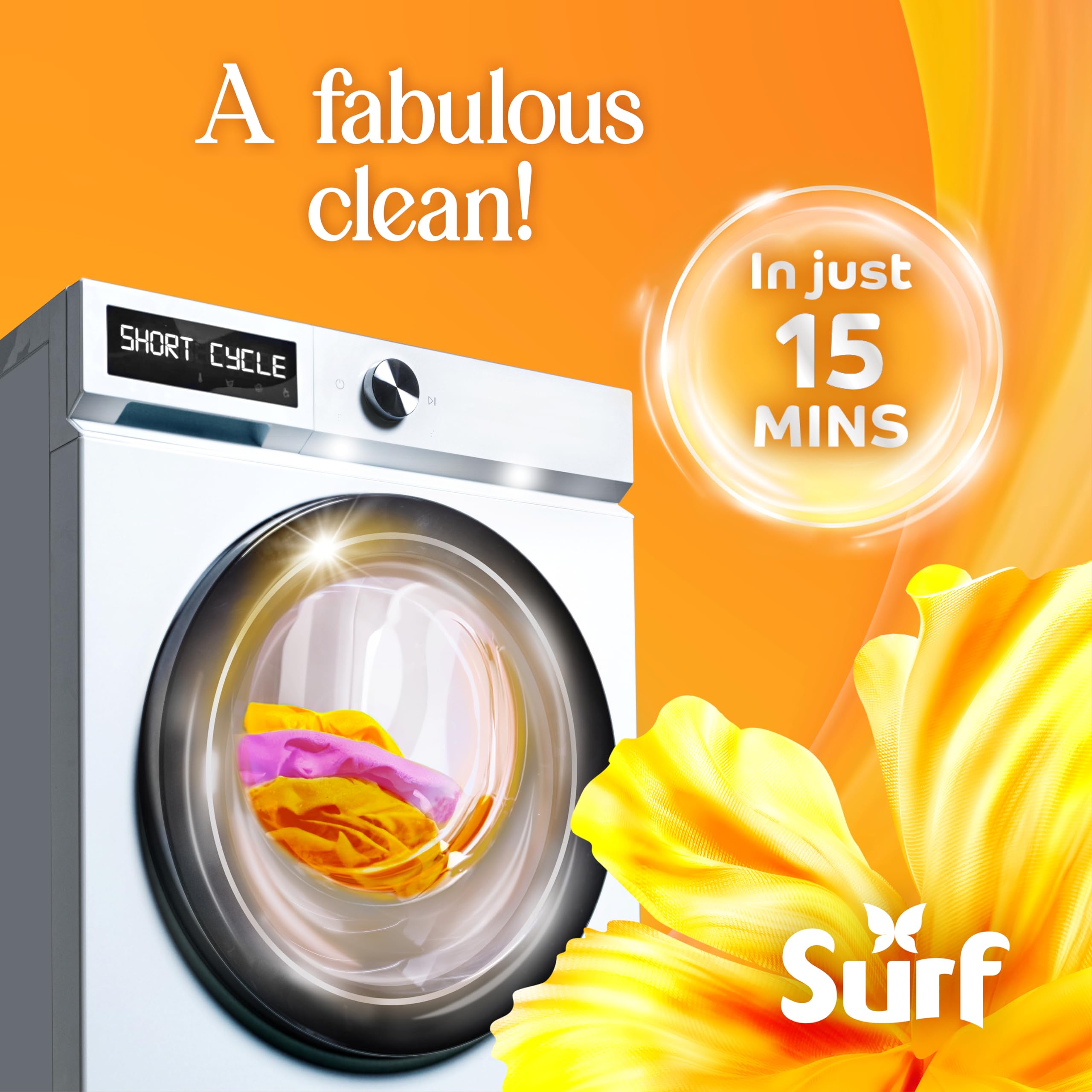 Surf Magnifi-Scent Wash Sunshine Blossom Laundry Liquid - 1.49L | Quick Wash Formula 3