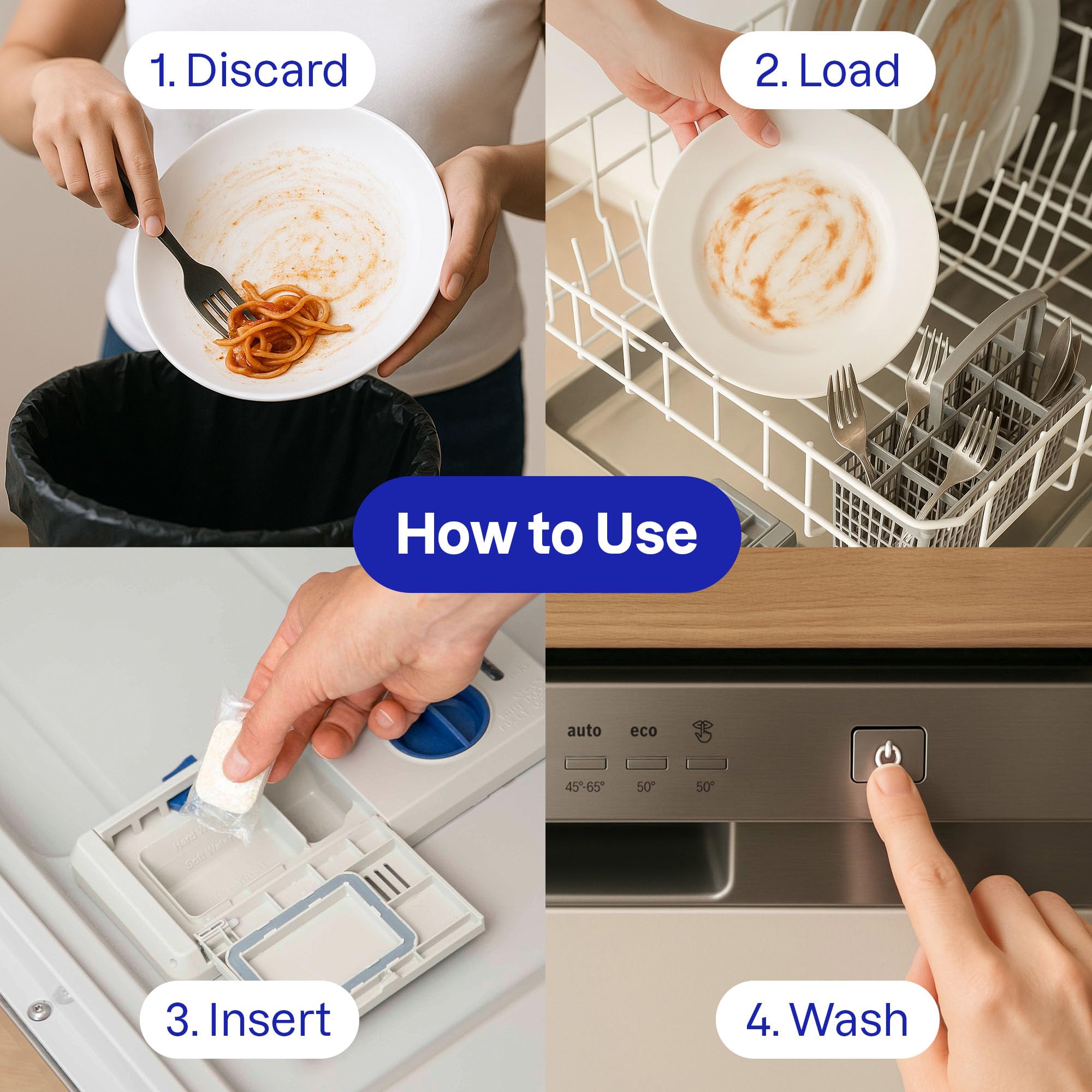 ATTITUDE Plant-Based Dishwasher Pods - Phosphate-Free, Unscented, 70 Count 5