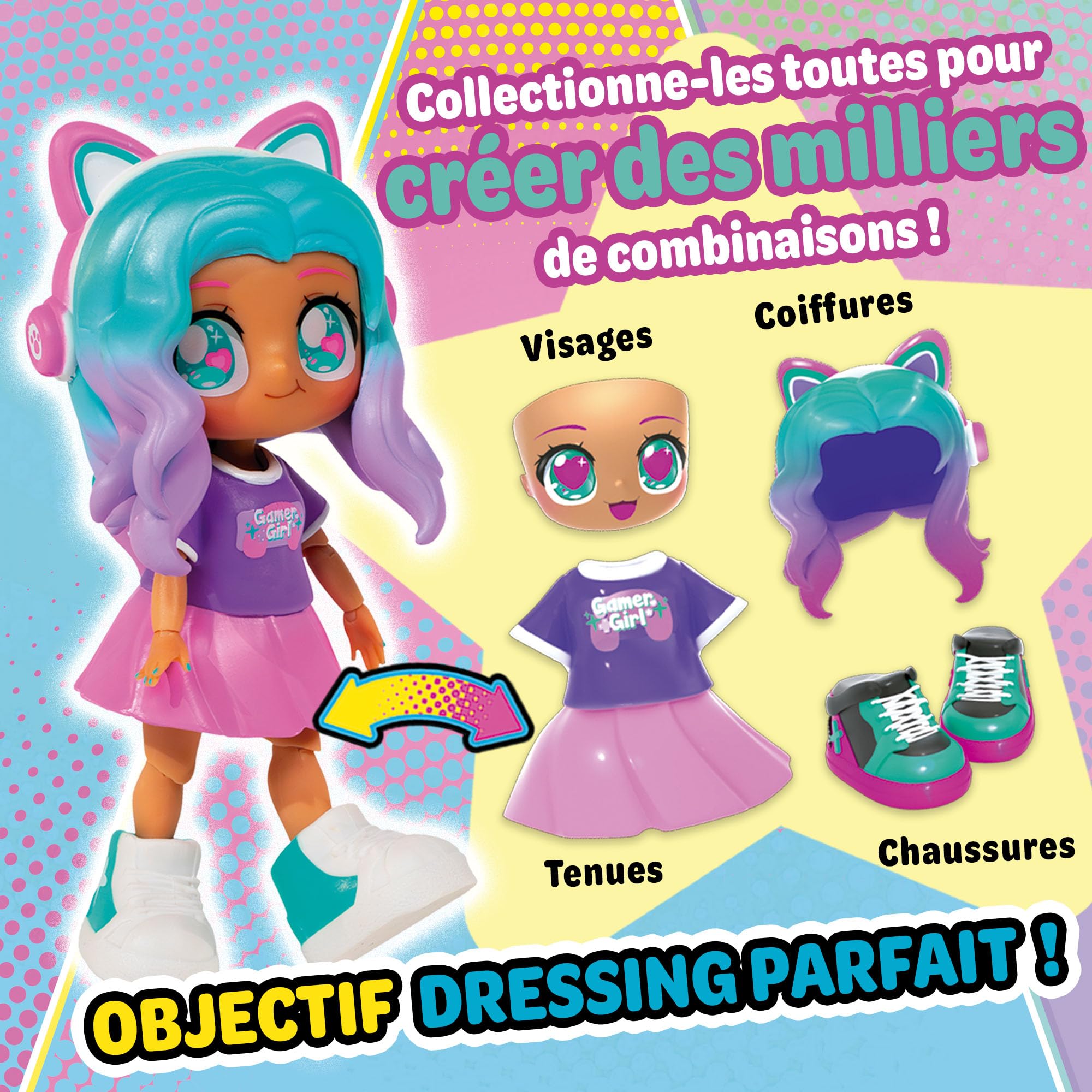 Animakii Fashion Dolls - Customisable Magical Girl & School Girl Style 5" 4
