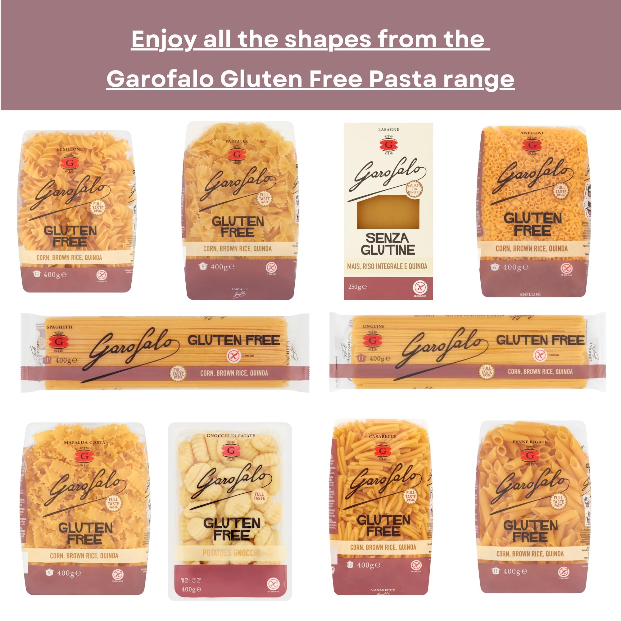 Garofalo Gluten Free Casarecce Italian Dried Pasta - Bronze Drawn, 400g 5