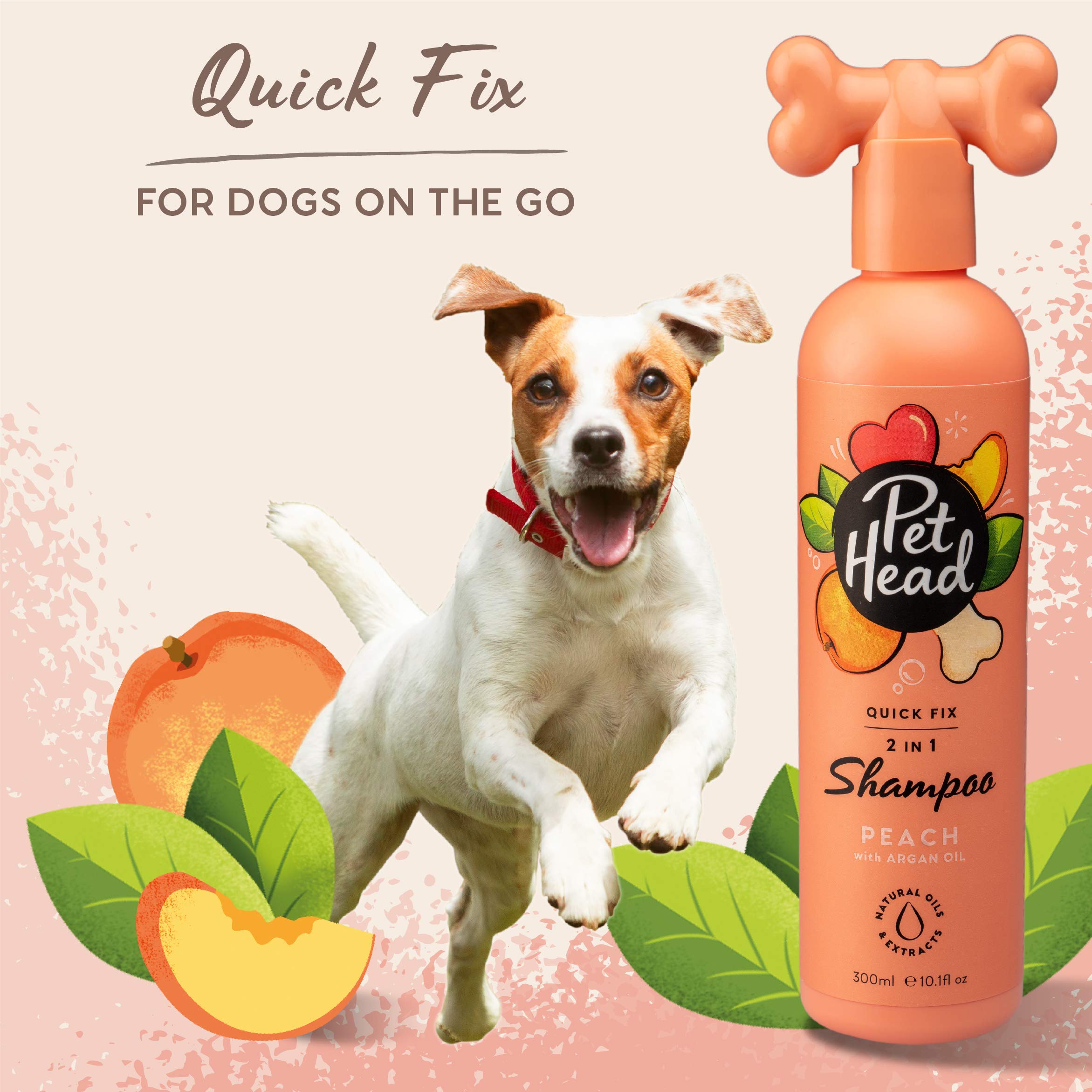 Pet Head Quick Fix 2 in 1 Dog Shampoo and Conditioner - Peach Scent | 300ml 3