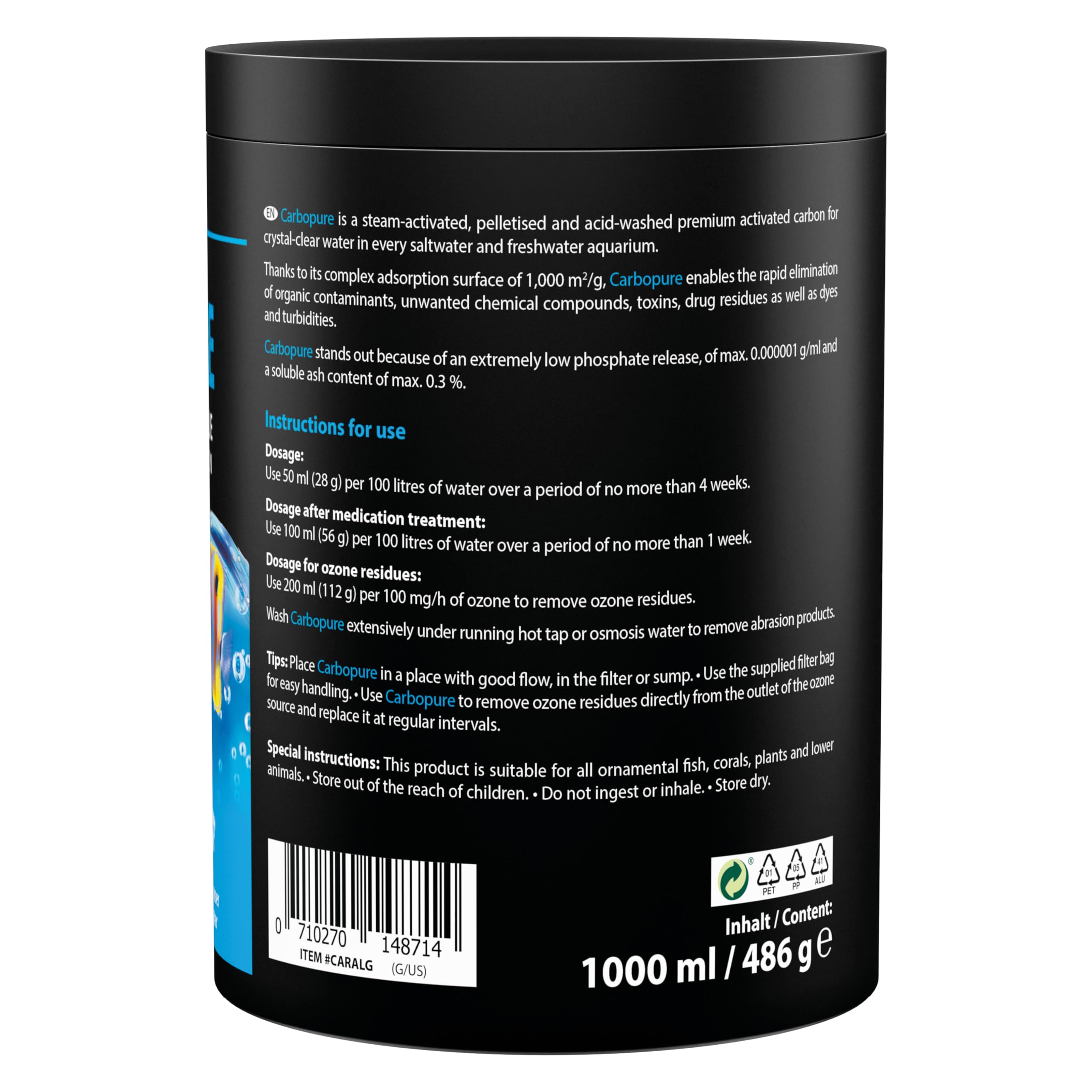 ARKA Carbopure Activated Carbon - 1000 ml | Removes Cloudiness, Dyes & Residue 3