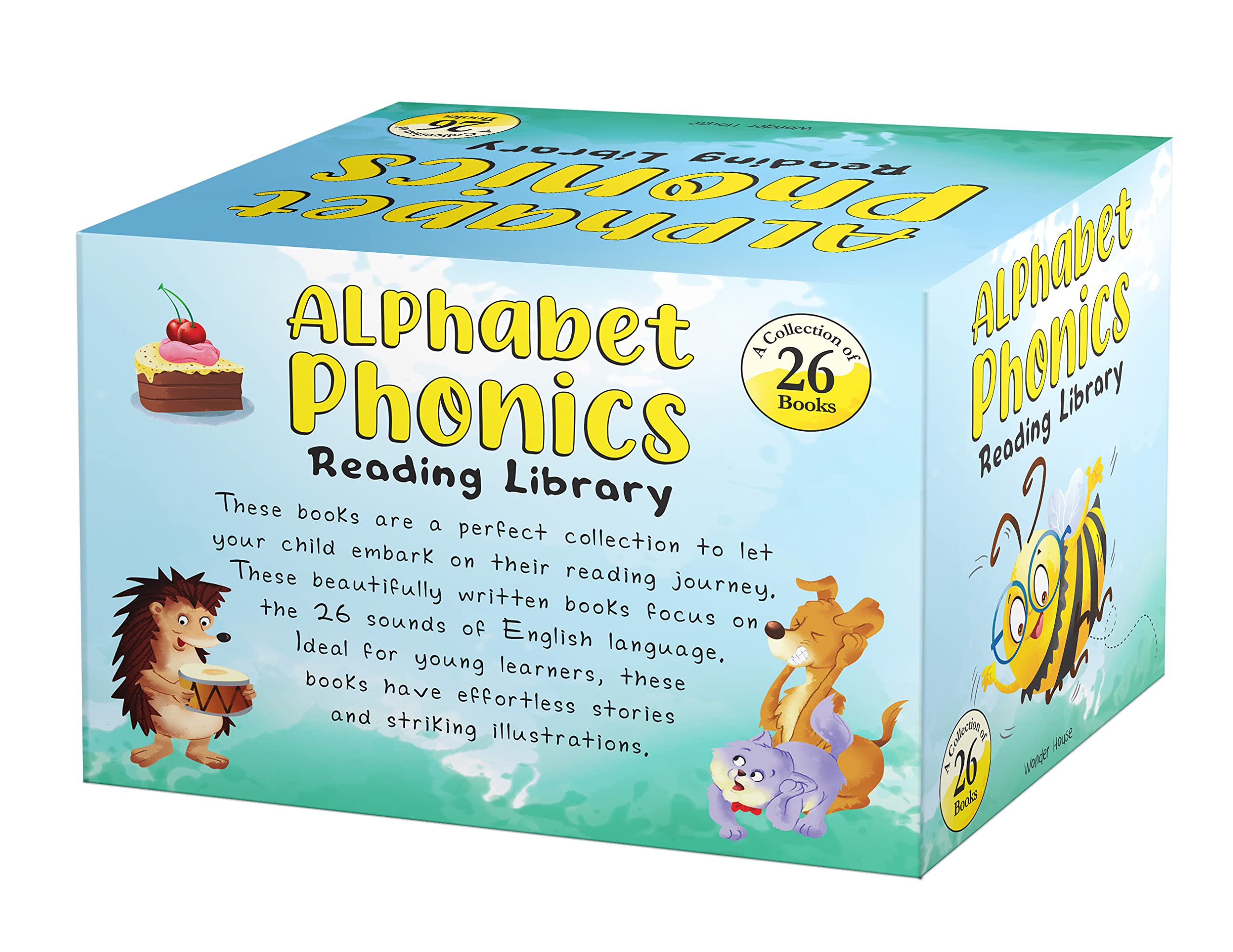 Wonder House Alphabet Phonics Reading Library for Children Boxset of 26 Board Books 5