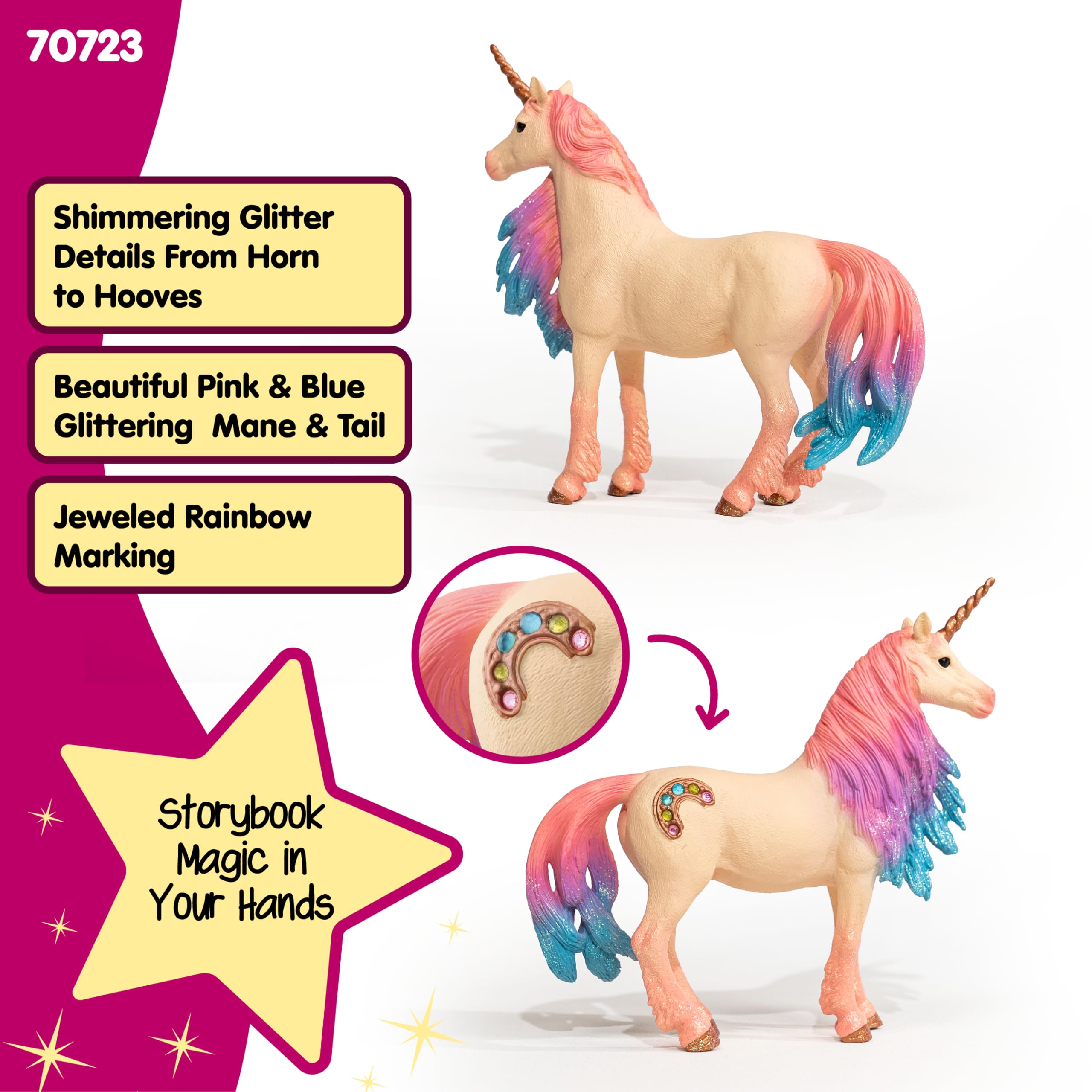 Schleich bayala Marshmallow Unicorn Mare Figurine - Piccolo Size, Multicoloured 3