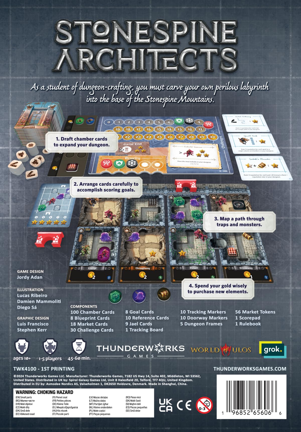 Thunderworks Games Stonespine Architects - Card-Drafting Dungeon Build Board Game | Multicolor | Standard Edition 8