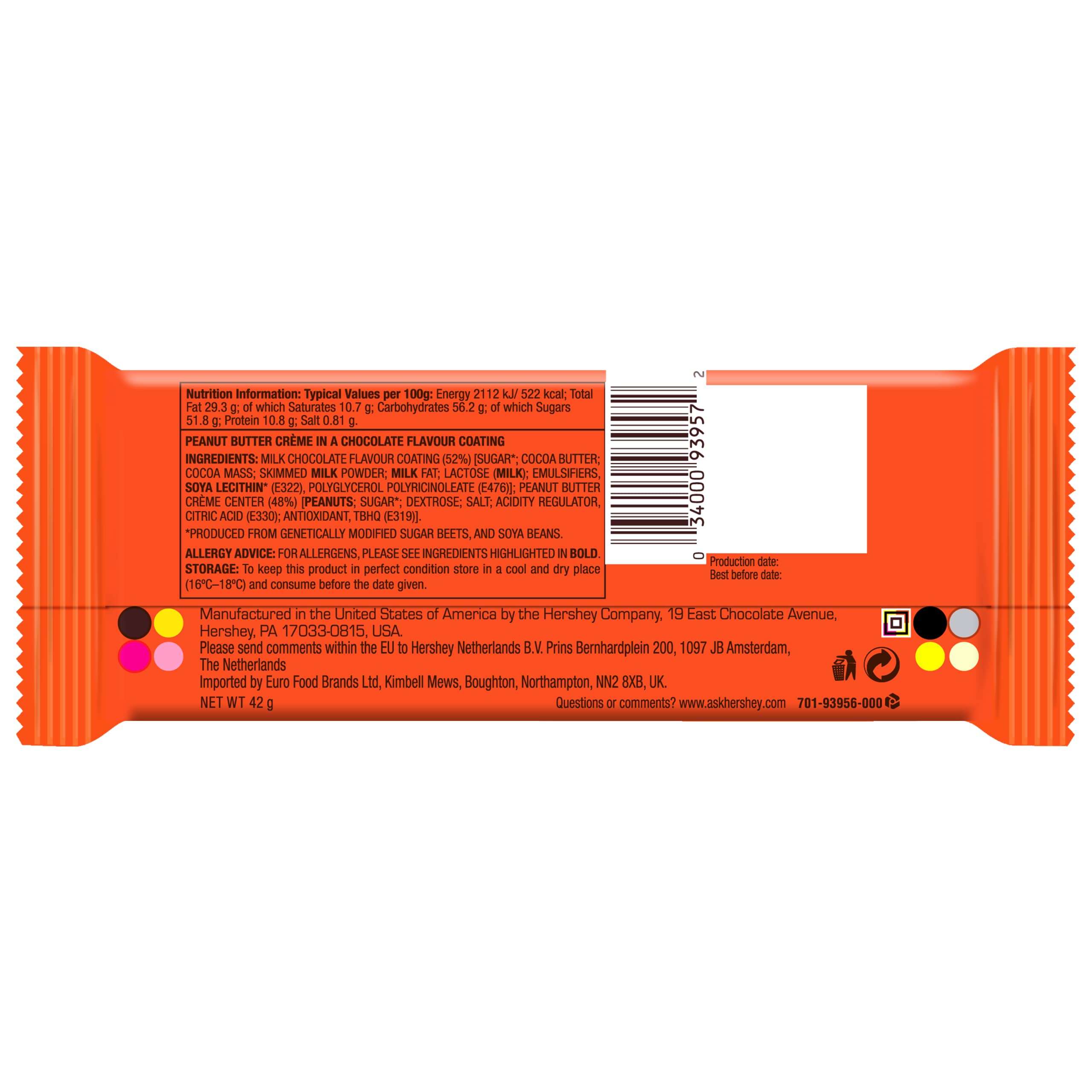 Reese's Peanut Butter Cups Milchschokolade, 36 Stück x 42 g 5