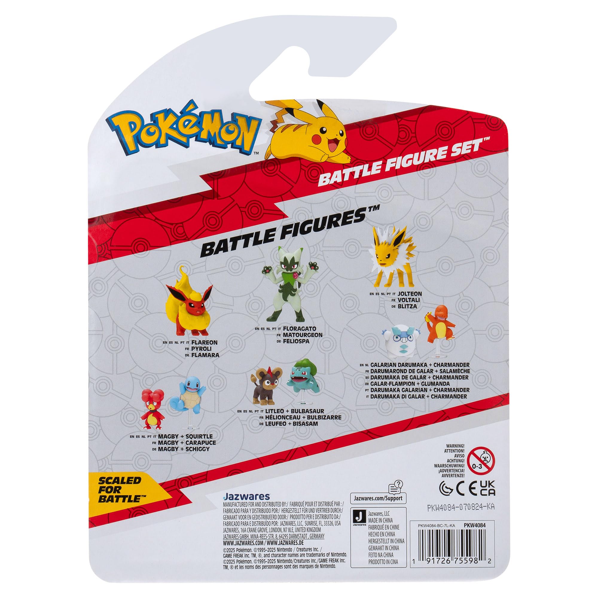 Pokémon Battle Figure 3 Pack - Features 2-Inch Charmander and Trubbish and 5