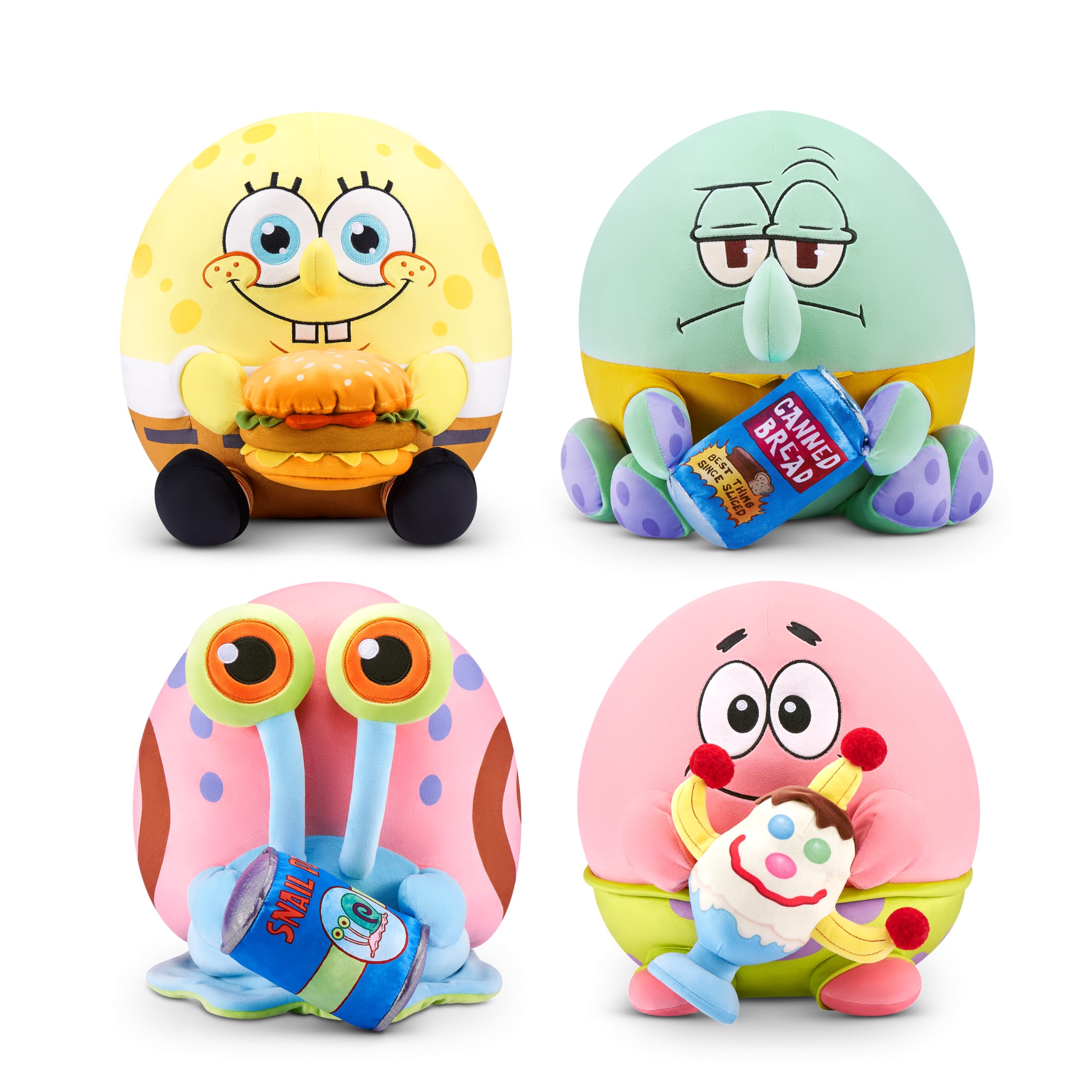 Snackles 14-inch Squidward Tentacles Plush - Super-Soft SpongeBob SquarePants Stuffed Animal
