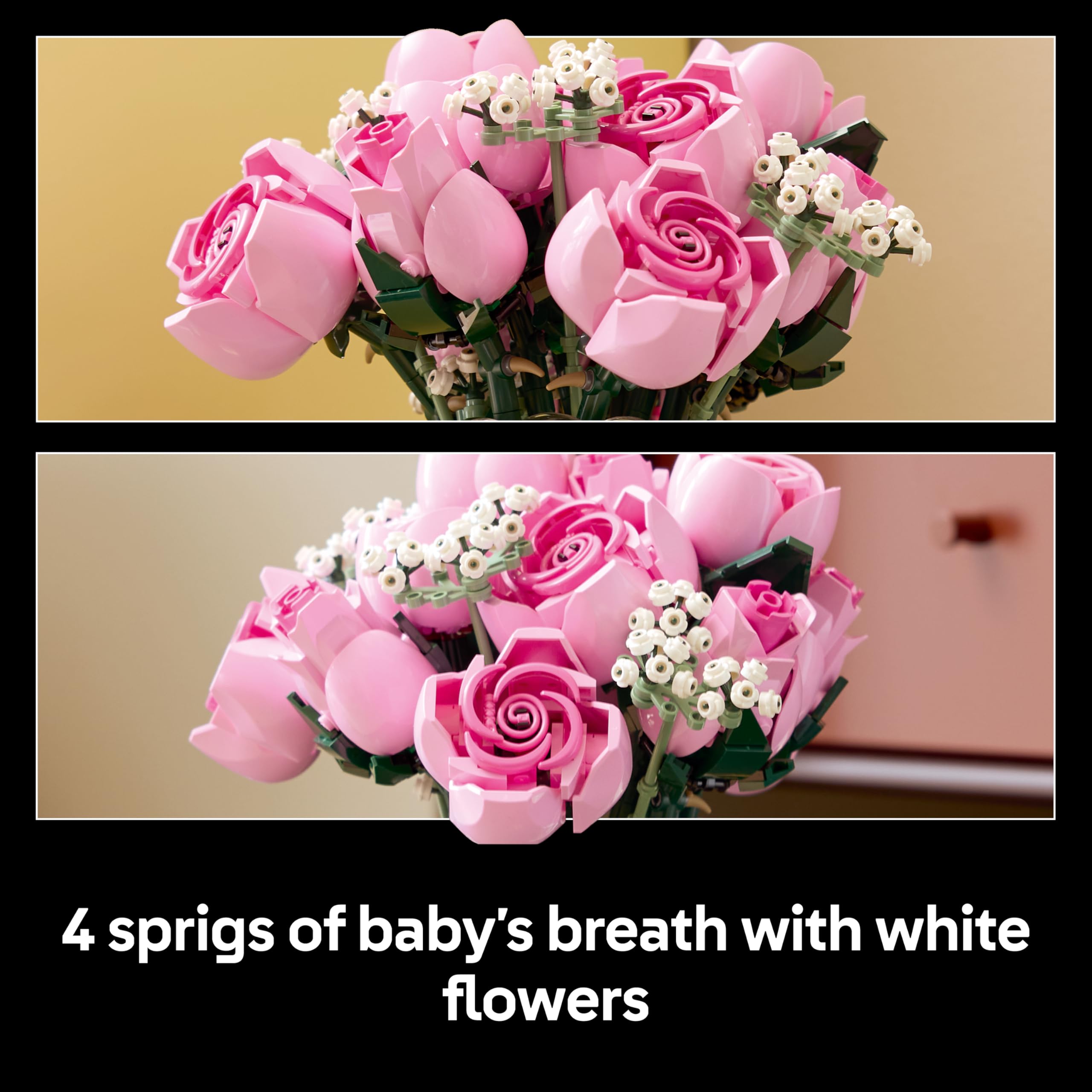LEGO Botanicals Bouquet of Pink Roses Building Set 10374 | Ages 18+ 5