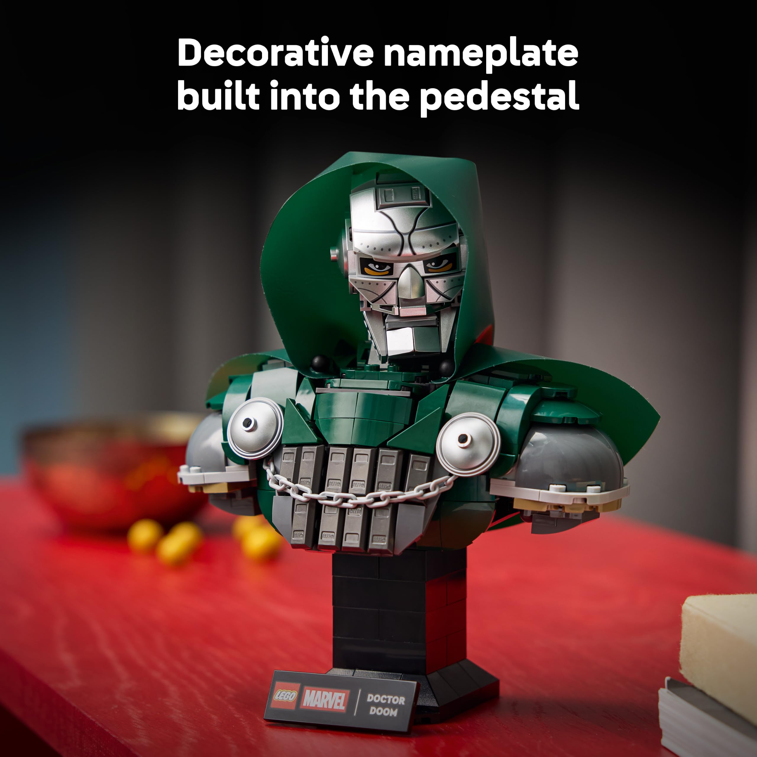 LEGO Marvel Doctor Doom Bust 76345 - Display Model Kit for Adults | Collectible Minifigure & Nameplate | 18+ Age Range 6