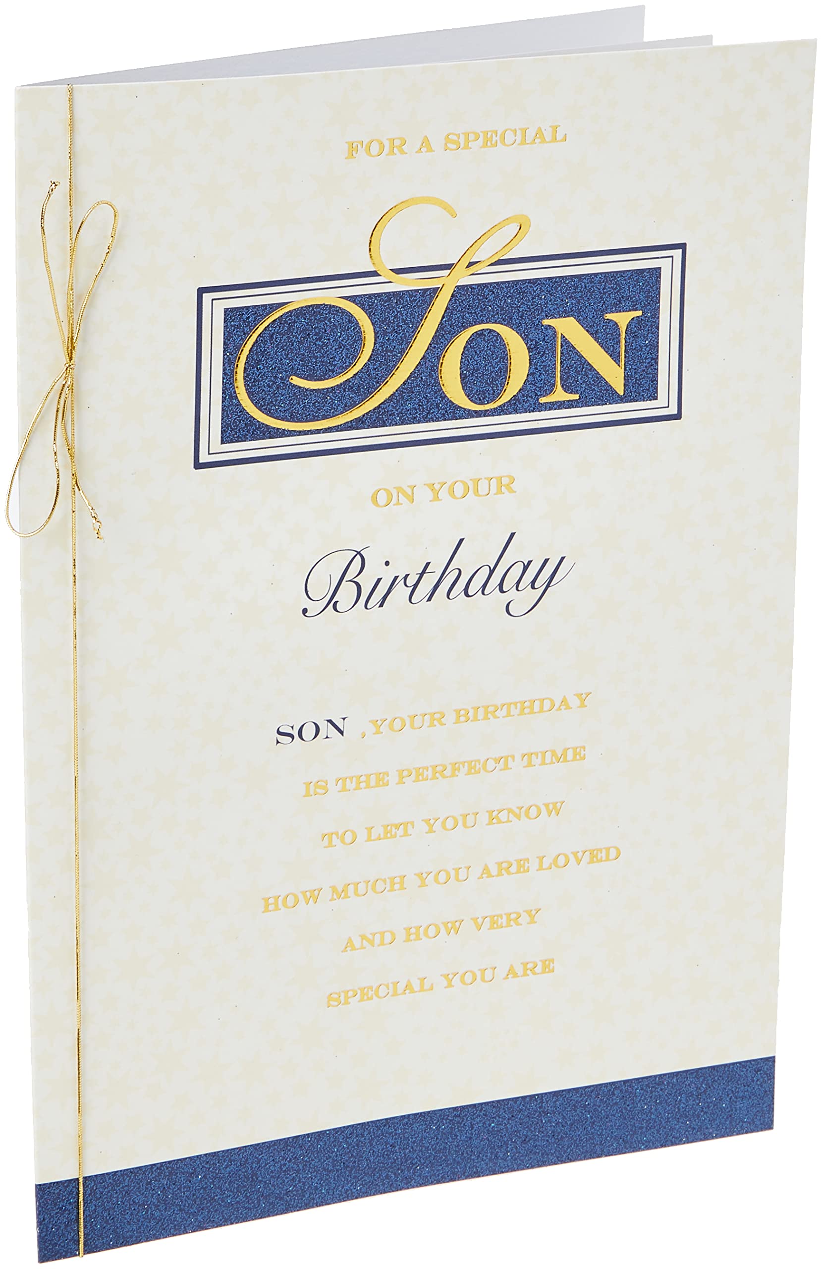 Piccadilly Greetings Traditional Birthday Card for Son | Green | 10 x 7 inches