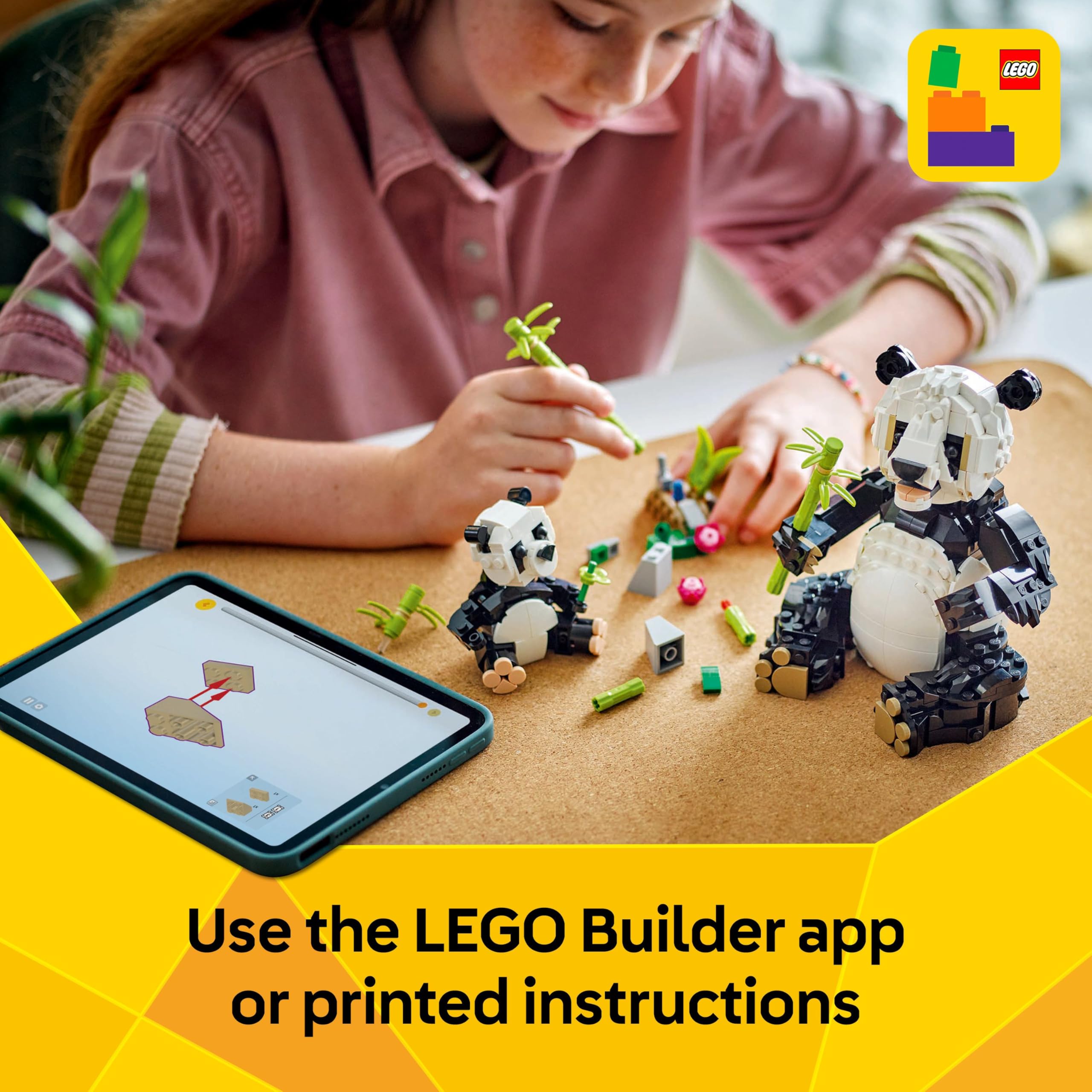 LEGO Creator 3in1 Wild Animals: Panda Family Toy Set 31165 | Ages 8+ 6