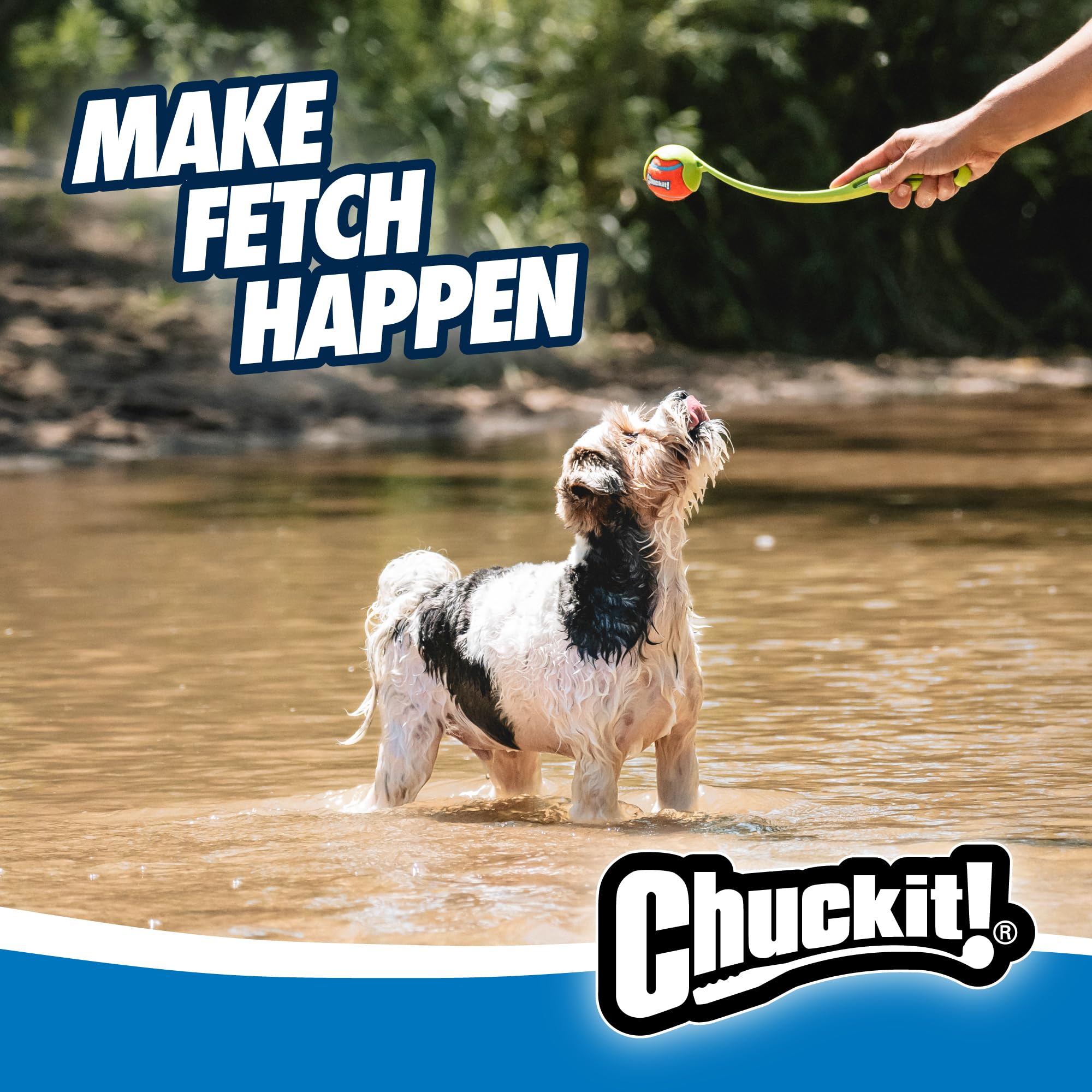 Chuckit! Sport Ball Launcher - 36cm Length | Ergonomic Rubber Grip | Includes Tennis Ball 4