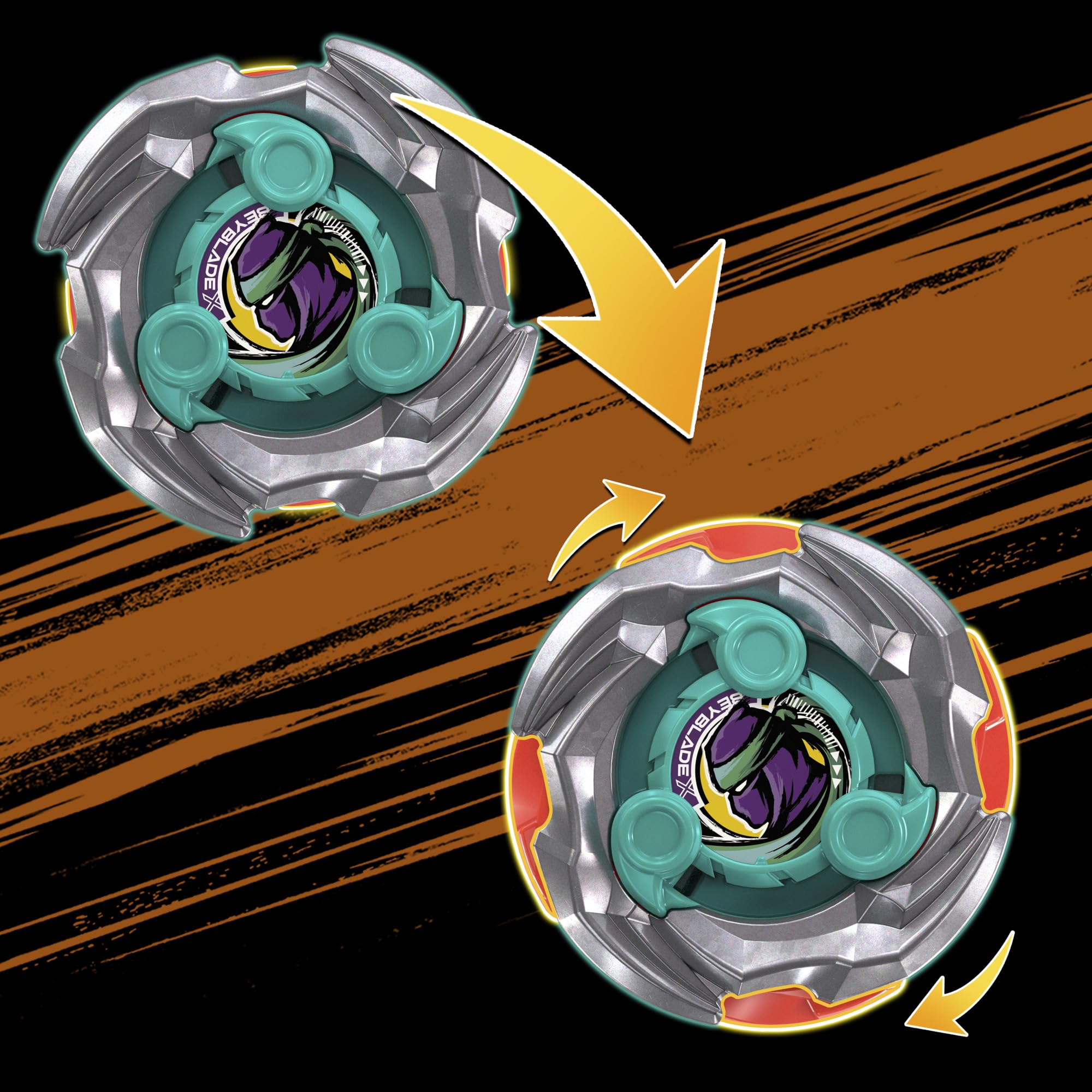 Hasbro Beyblade X Sneak Attack Battle Set with Beystadium Arena, 2 Right-Spinning Tops, Ages 8+ 9