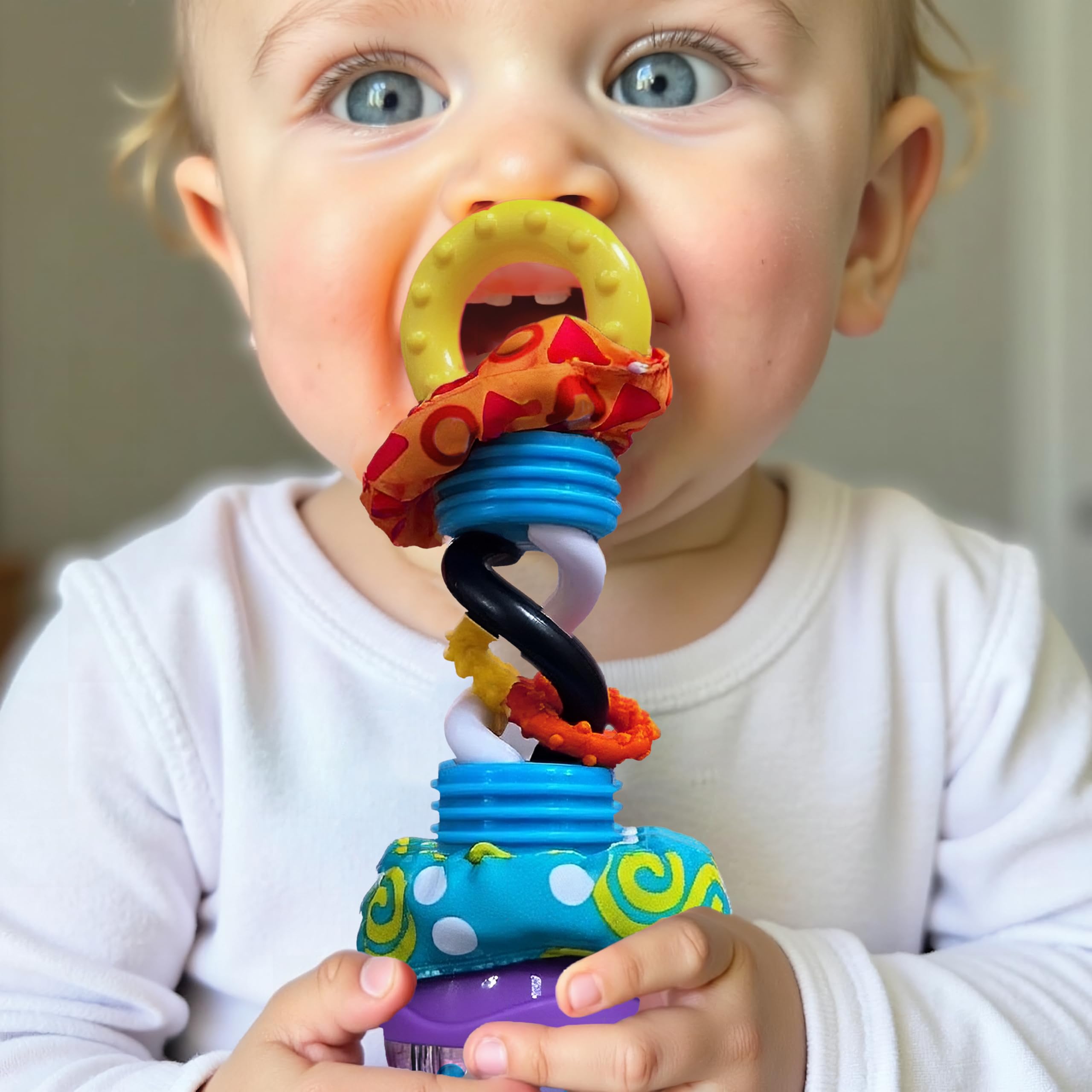 Playgro Super Shaker Rattle - Sensory Development Toy for Infants 3+ Months | Multicoloured 7