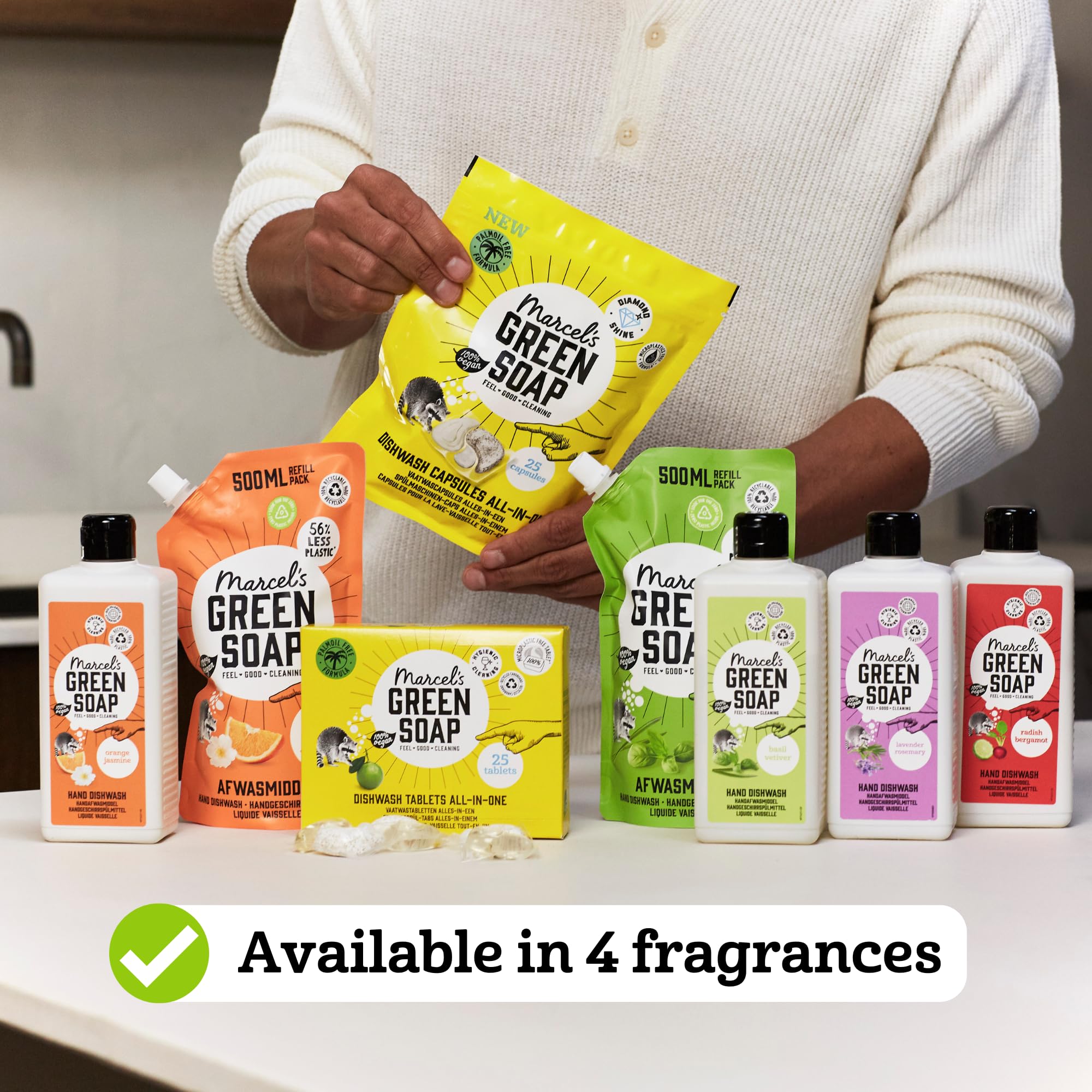 Marcel's Green Soap Washing-Up Liquid Orange & Jasmine - 500 ml - Plant-Based & Biodegradable 6