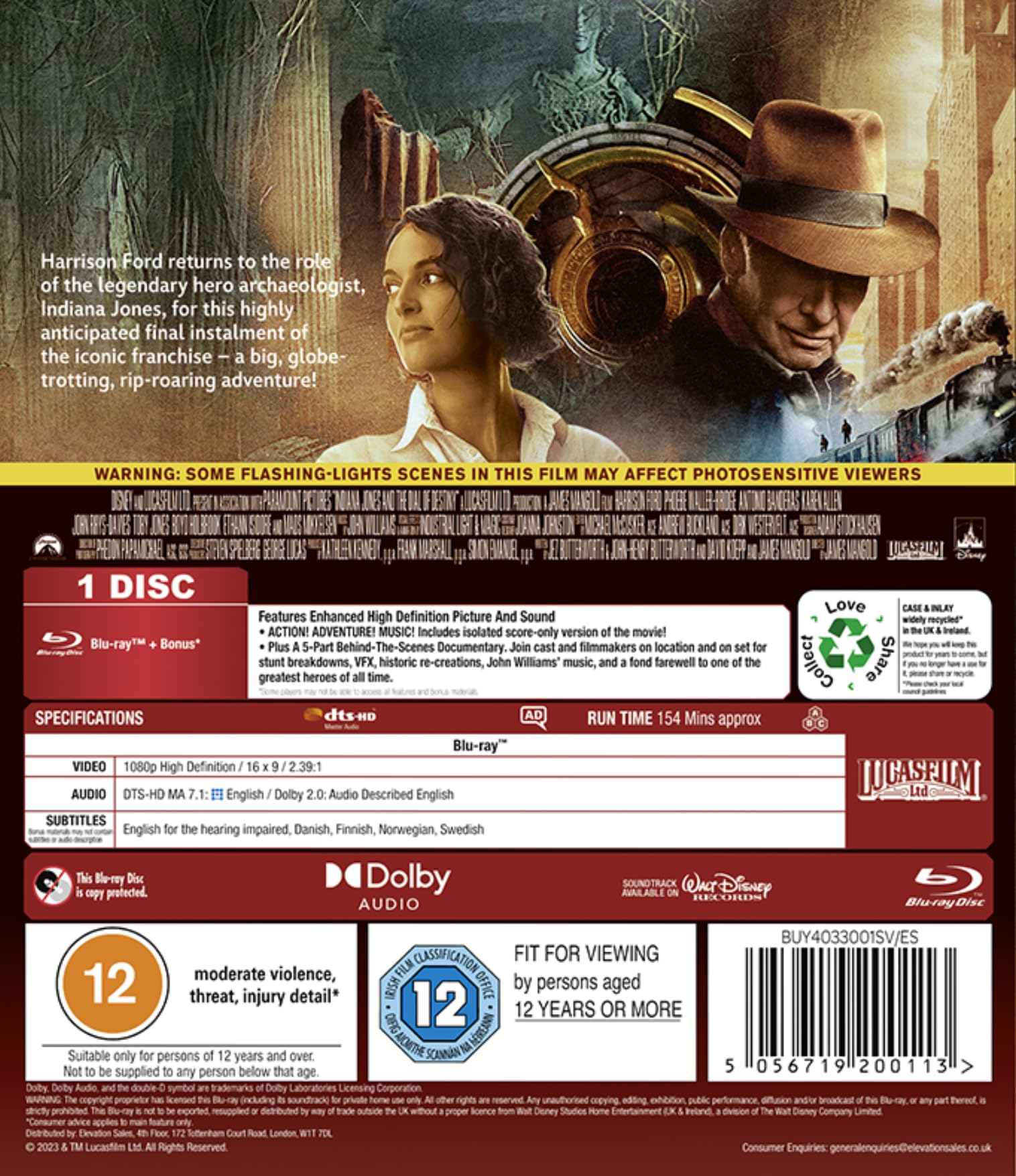 Indiana Jones & The Dial Of Destiny [Blu-ray] 6