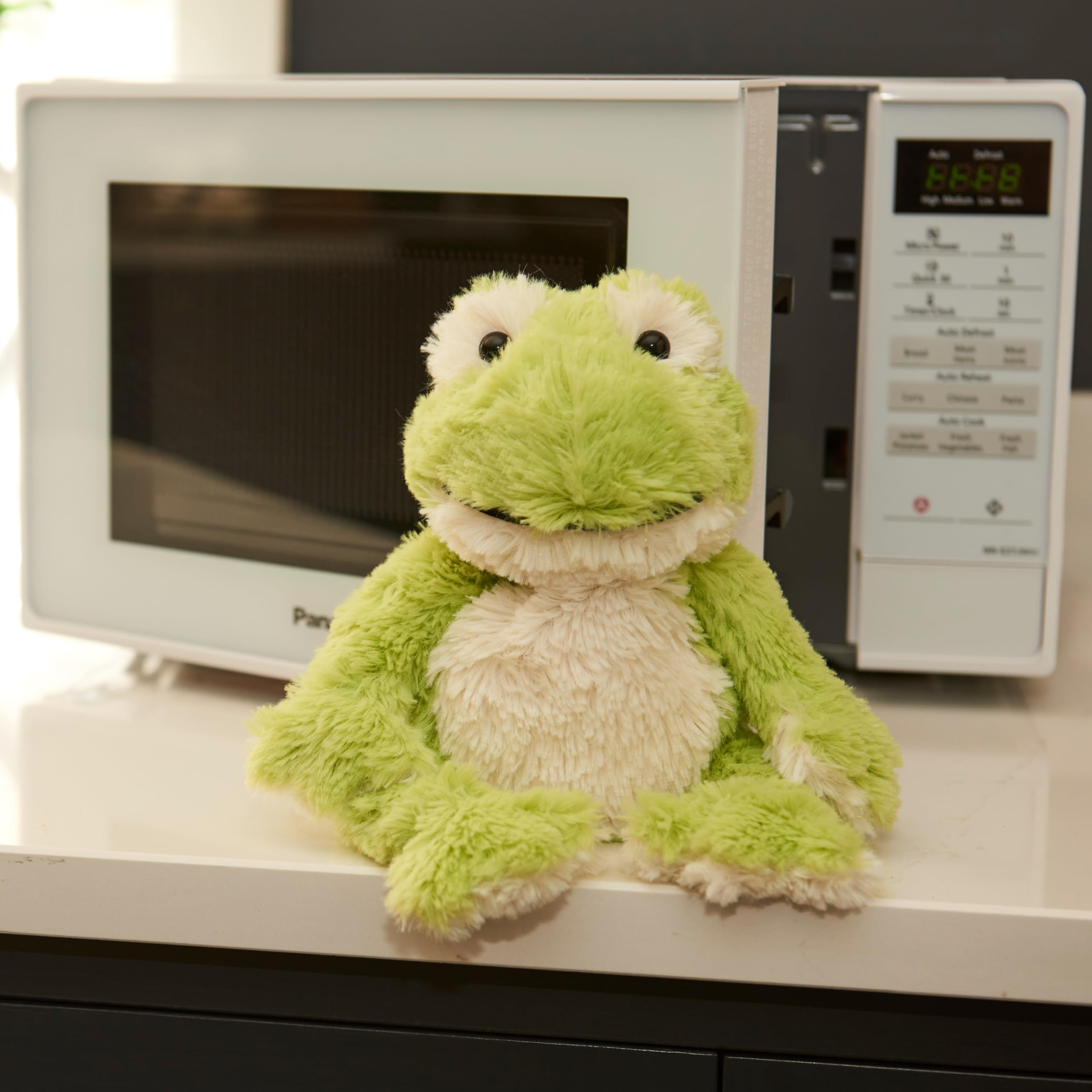 Warmies Plush Frog Junior - Microwaveable Lavender Scented Heatable Toy for Relaxation 10