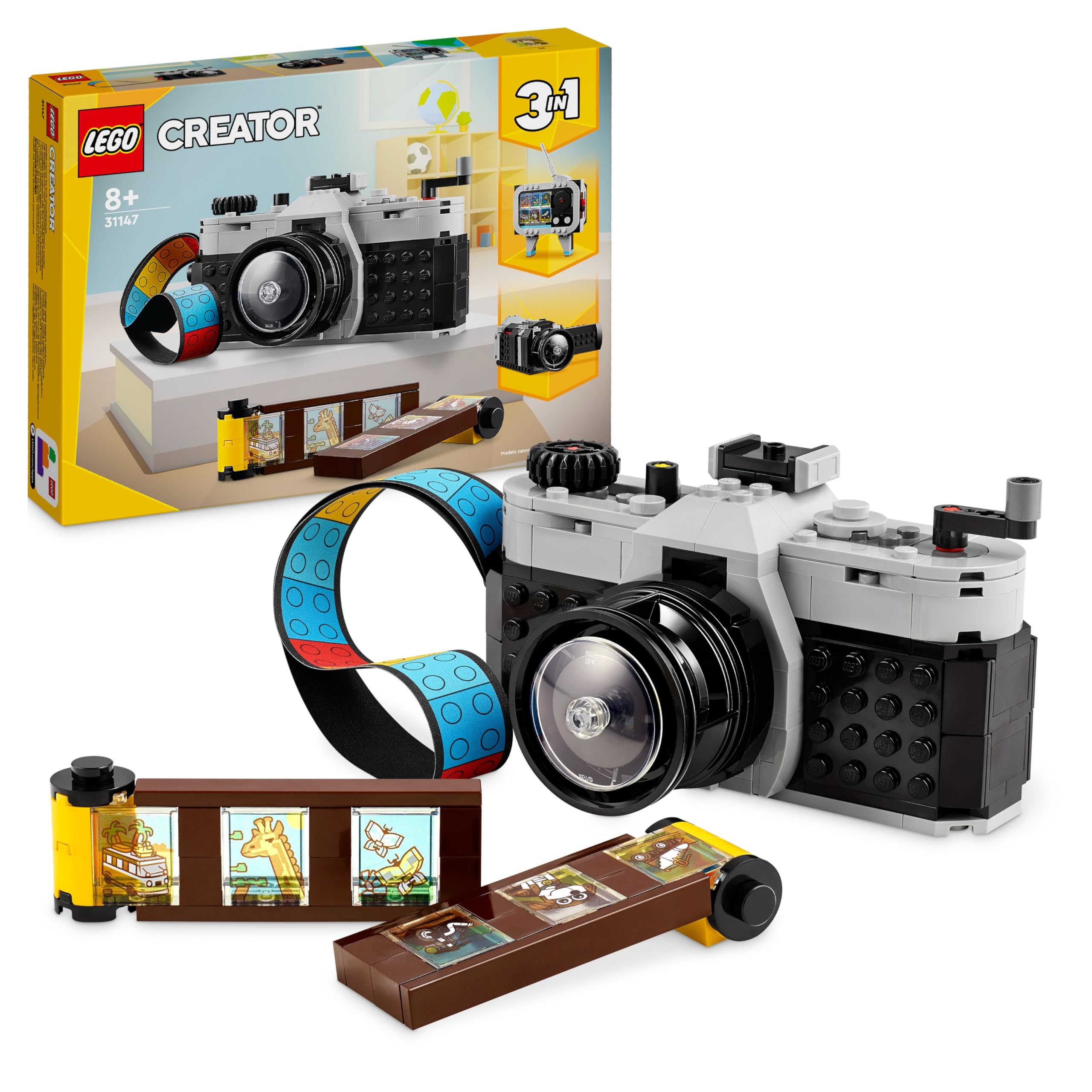LEGO Creator 3in1 Retro Camera Building Set - Ages 8+ | 3 Models in 1 | Creative Play 1