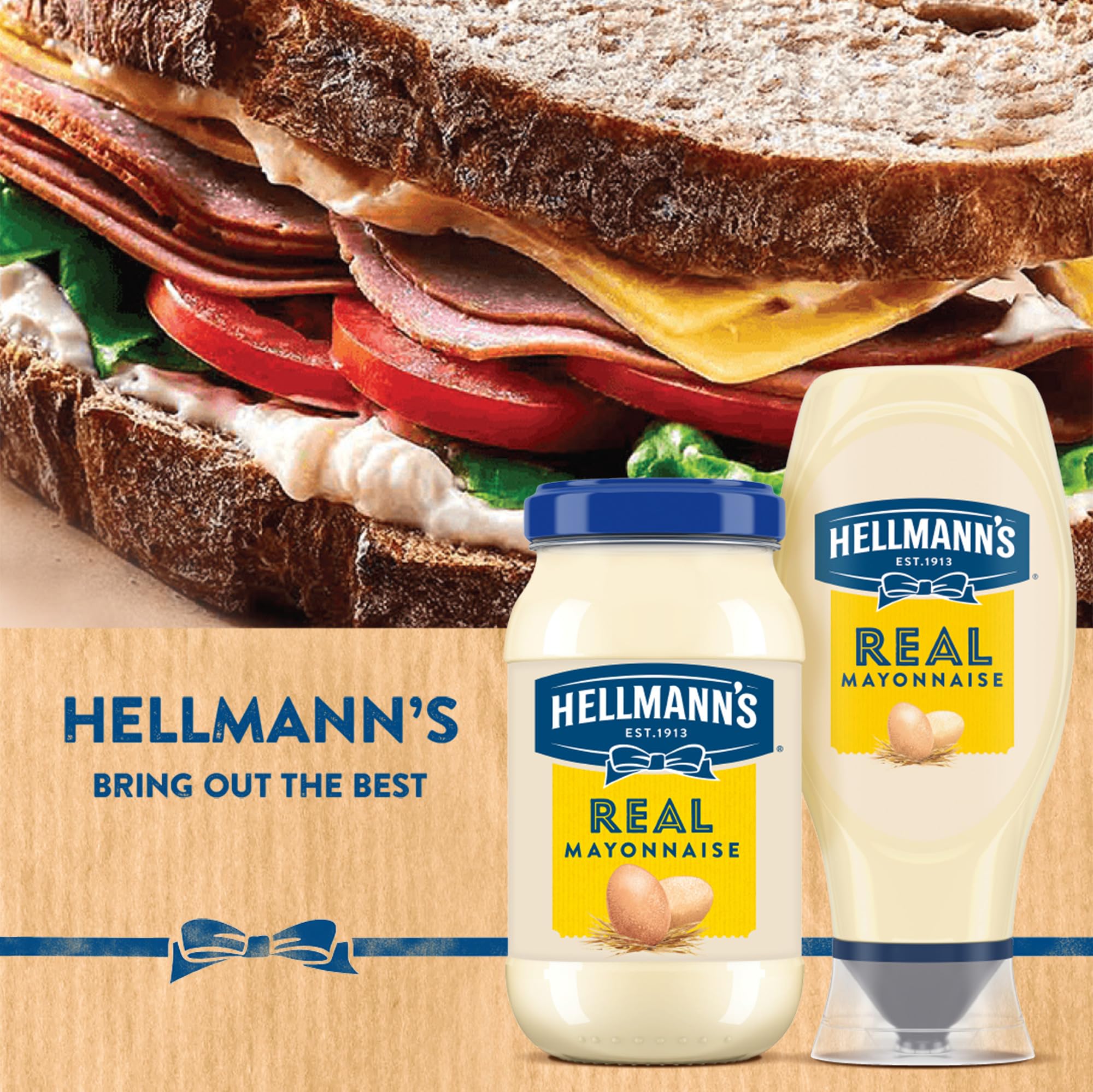 Hellmann's – Echte Mayonnaise mit 100 % Eiern aus Freilandhaltung und nachhaltig gewonnenen Ölen