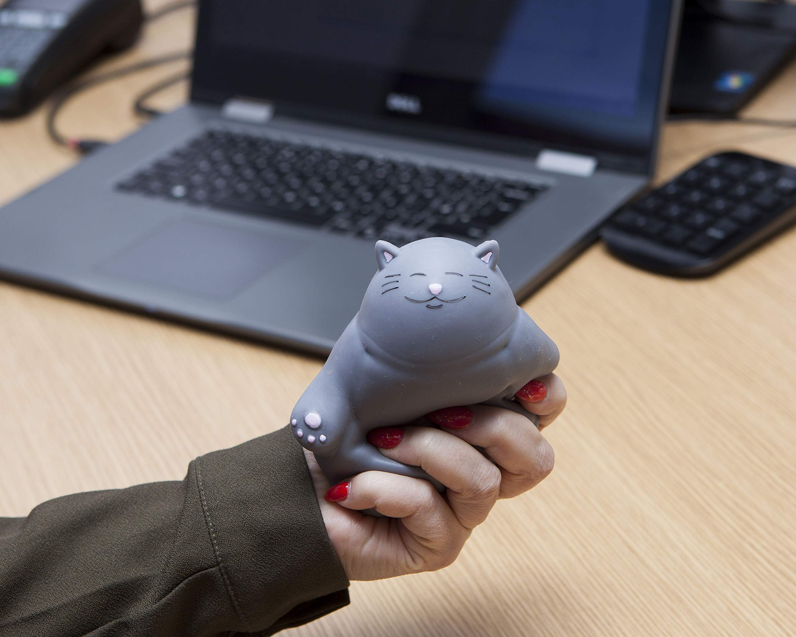 Boxer Gifts Kalma Kitty Stress Relief Toy | Silicone | Grey | Unisex Adult 5