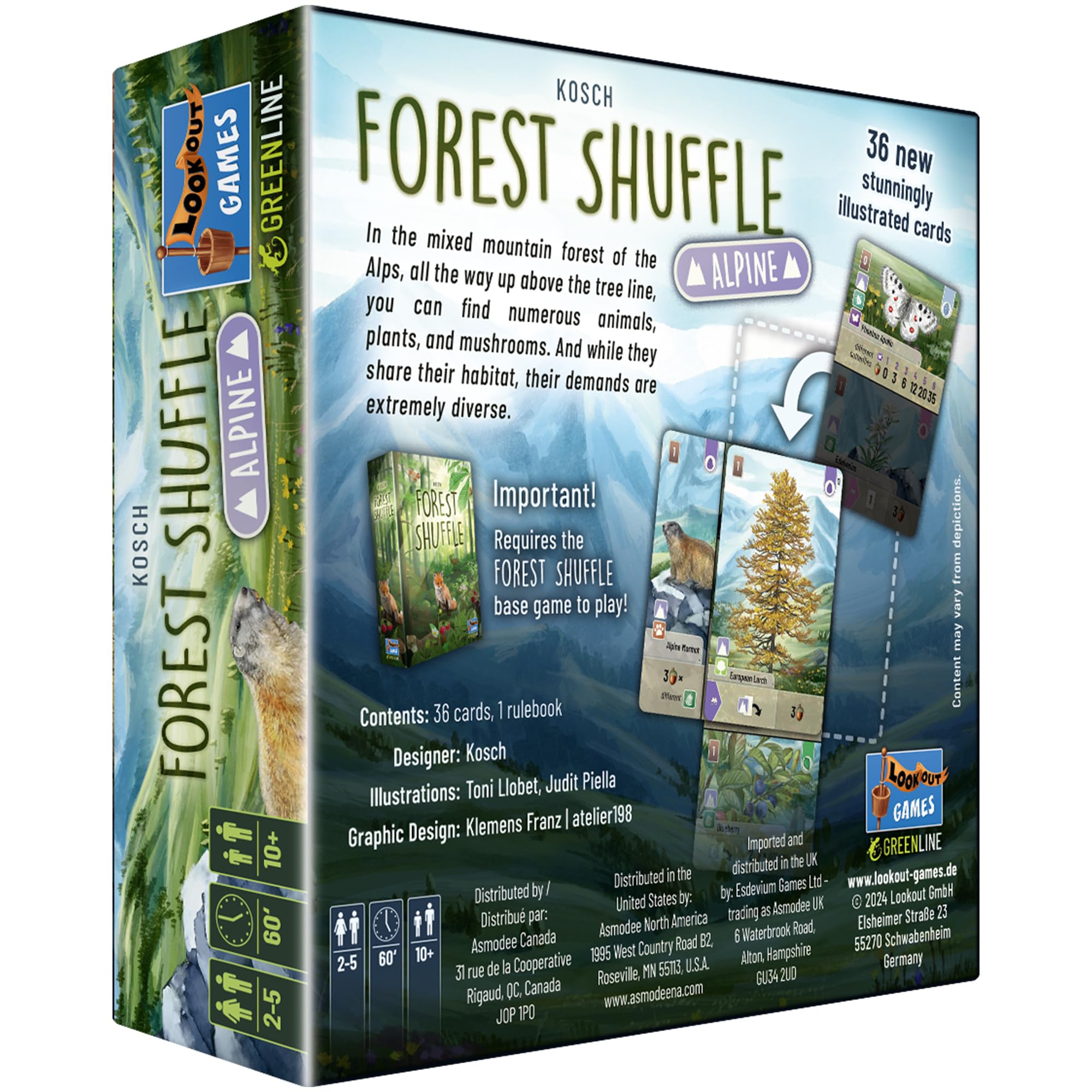 Lookout Forest Shuffle Alpine Expansion | Card Game Expansion | Ages 10+ | 2-5 Play 3