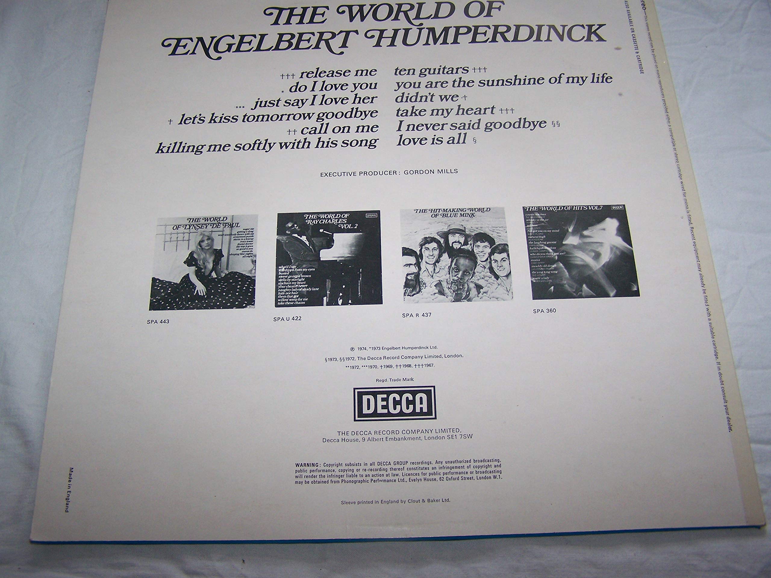 Engelbert Humperdinck - The World Of Engelbert Humperdinck [Vinyl] 2