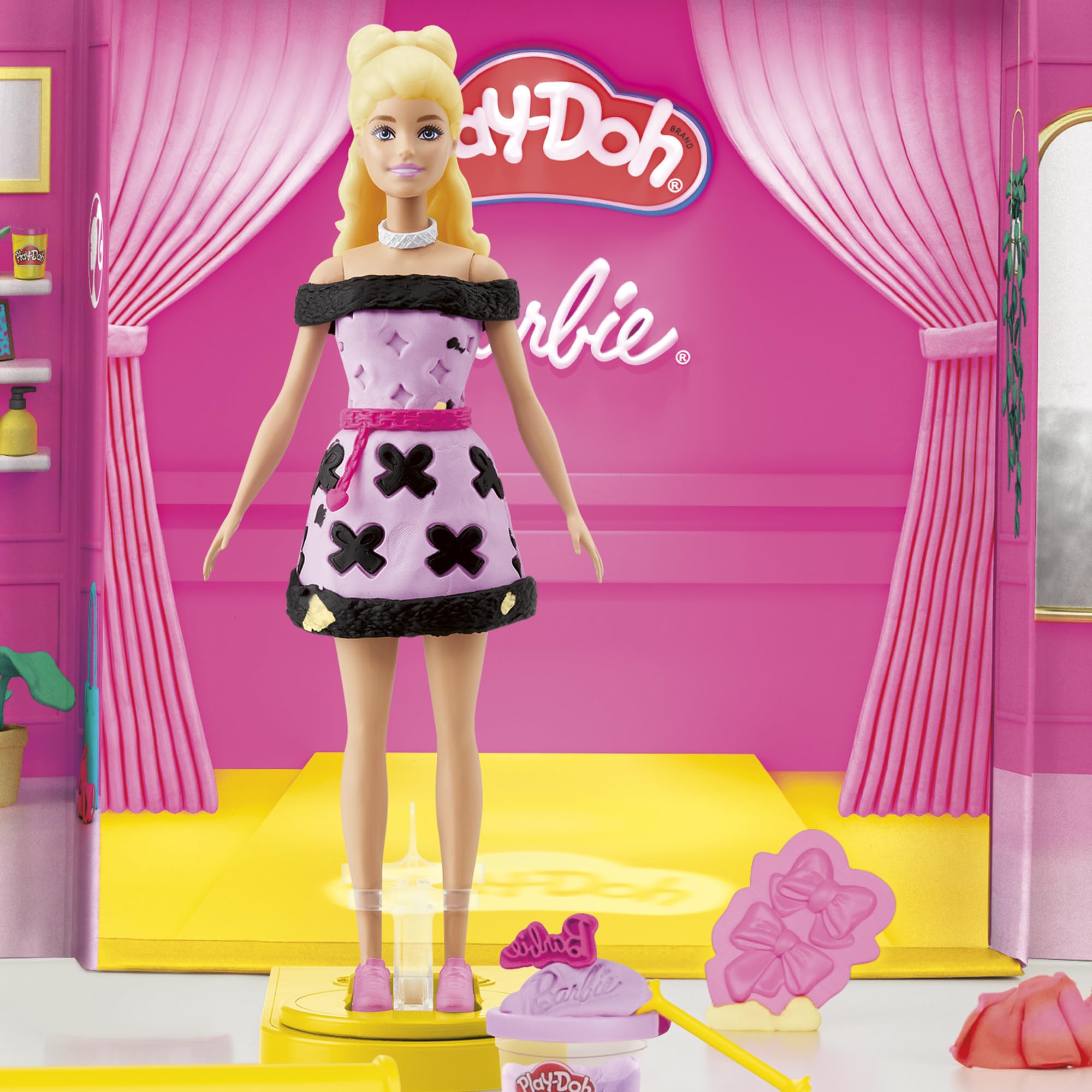 Play-Doh Barbie Designer Fashion Show Playset - Ages 5+ | Includes Barbie Doll & 5 Cans Compound 8