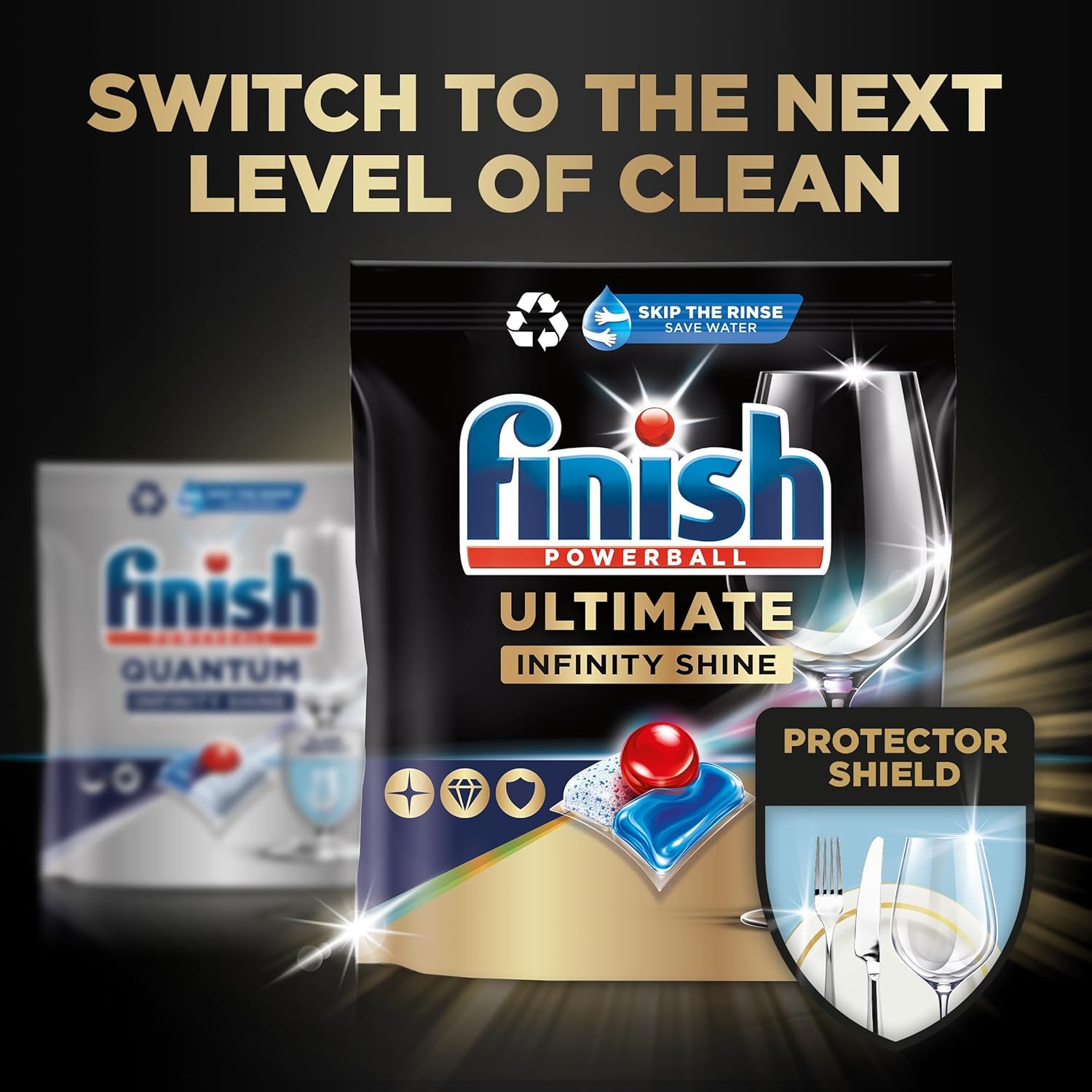 Finish Ultimate Infinity Shine Dishwasher Tablets Bulk - Fresh Scent, 80 Tablets 3