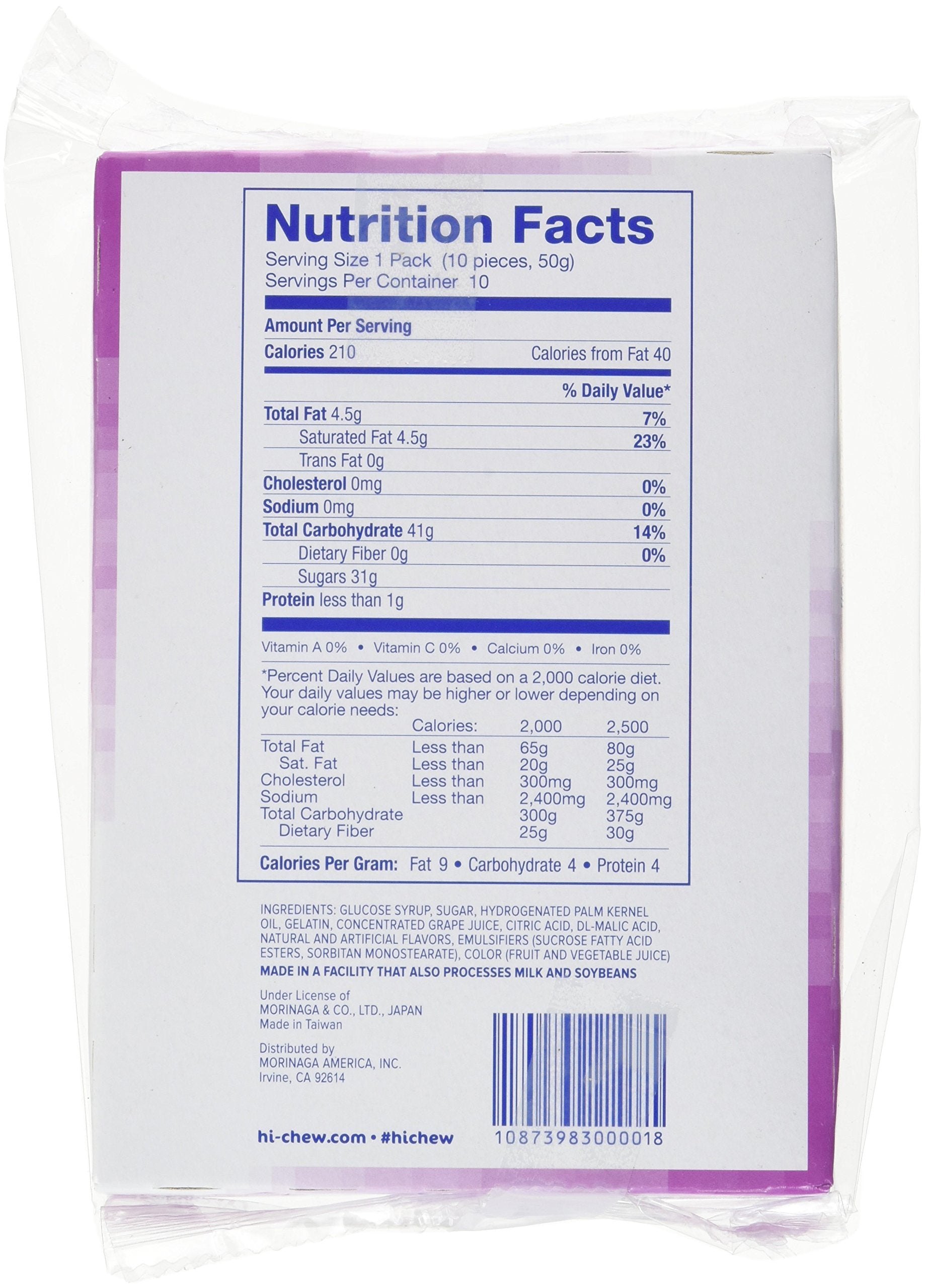 Hi-Chew Grape Fruit & Chewy Candy - Melts in your mouth | 50g | Purple 2