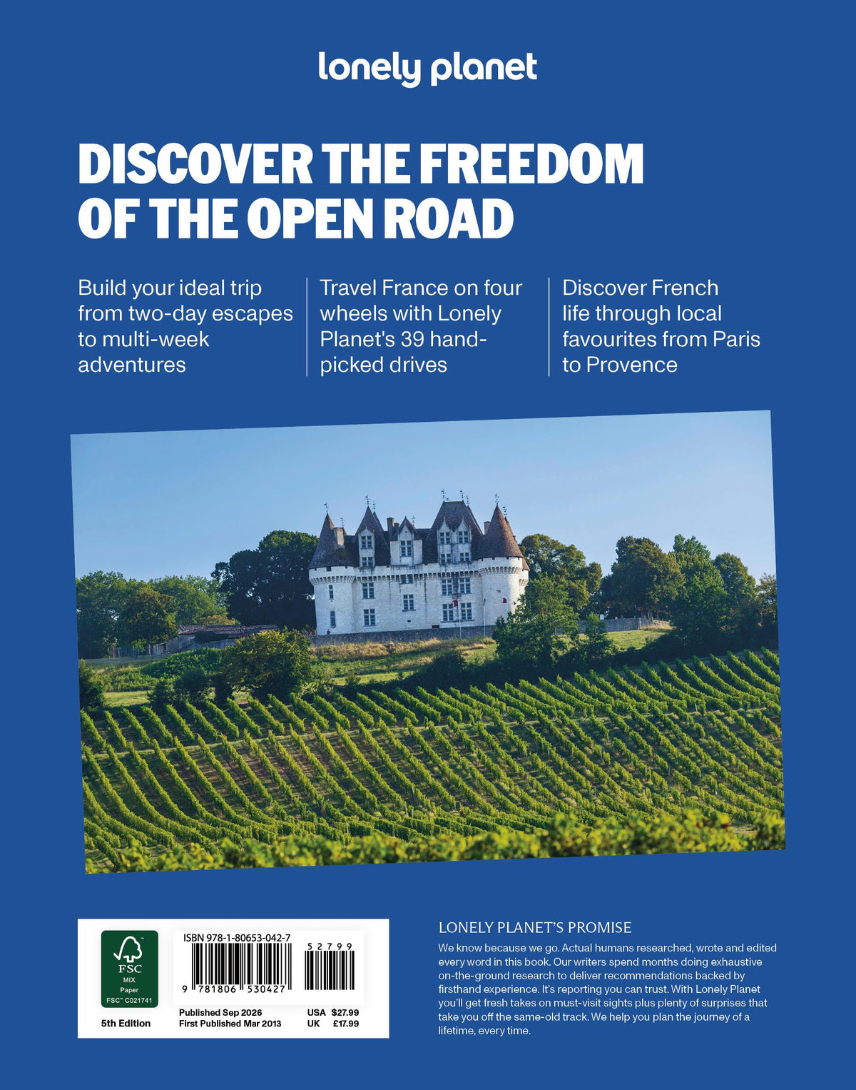 Lonely Planet Best Road Trips France - 39 Driving Itineraries | Paperback | 304 Pages