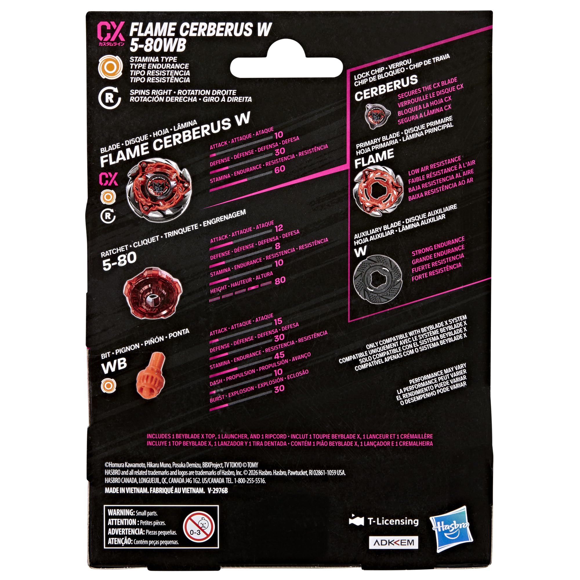 Hasbro Beyblade X Flame Cerberus W 5-80WB CX Starter Pack | Stamina Type | Ages 8+ 7