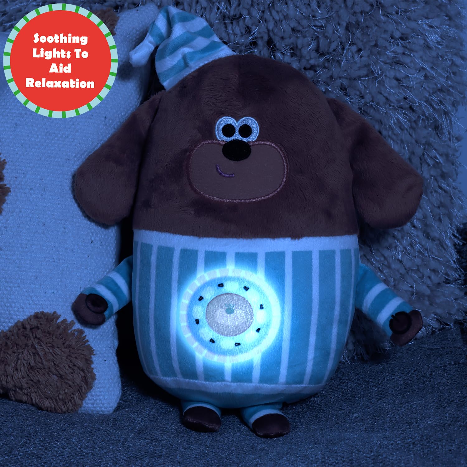 Hey Duggee Sleepy Time Teddy Bear with Soothing Lullaby Song and Lights | Pink | Model 2195